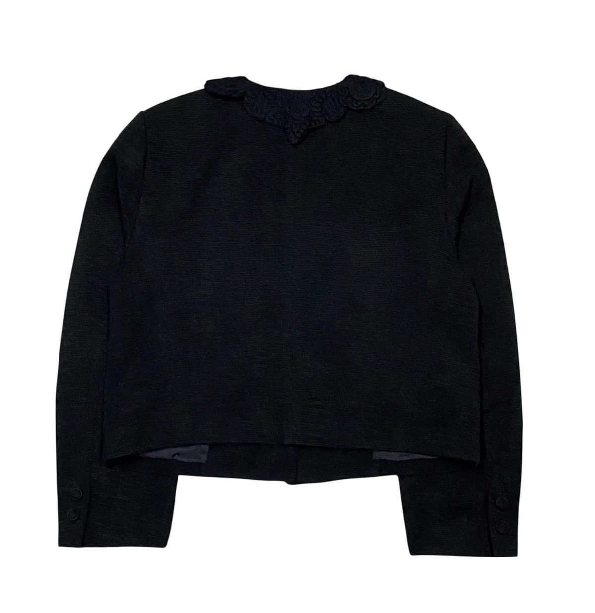 Issey Miyake Vintage Issey Miyake Petite Floral Knit Jacket Size M / US 6-8 / IT 42-44 - 3 Thumbnail