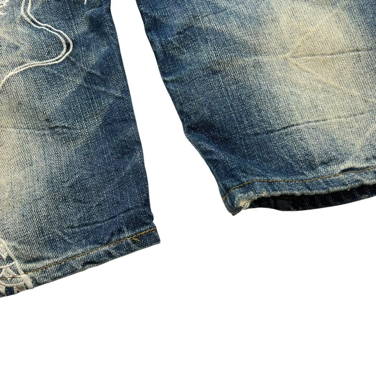 Karakuri Tamashii Karakuri Tamashii Embroidered Dragon Denim Shorts - Waist 31 Size US 31 - 7 Thumbnail