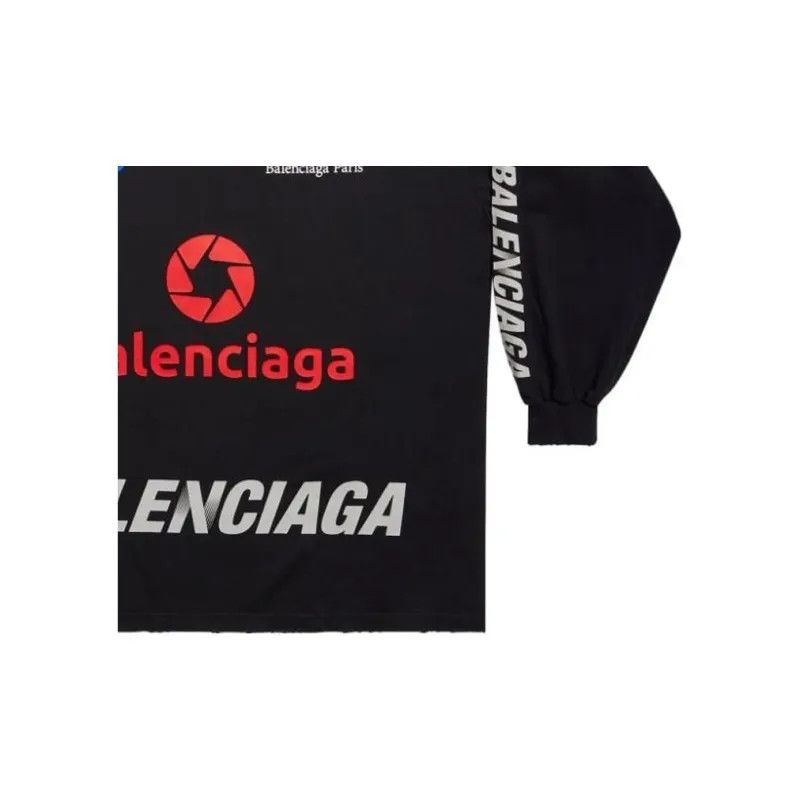 Balenciaga CC000027 Top League Long Sleeve T-Shirt Oversized Size US XL / EU 56 / 4 - 5 Thumbnail