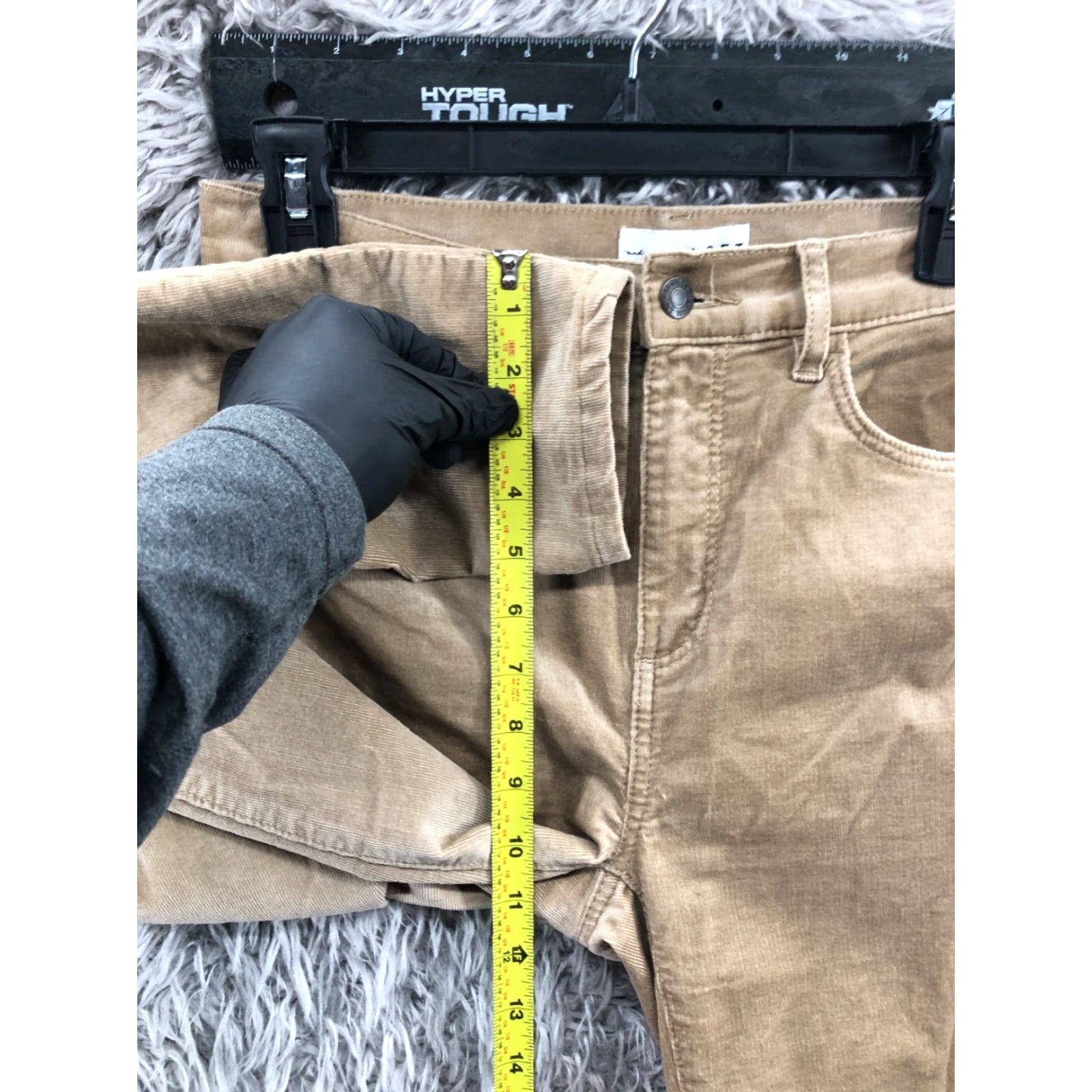 Ann Taylor Loft High Waist Skinny Ankle Pants Corduroy Beige Size 2 Womens Size 26" / US 2 / IT 38 - 4 Thumbnail