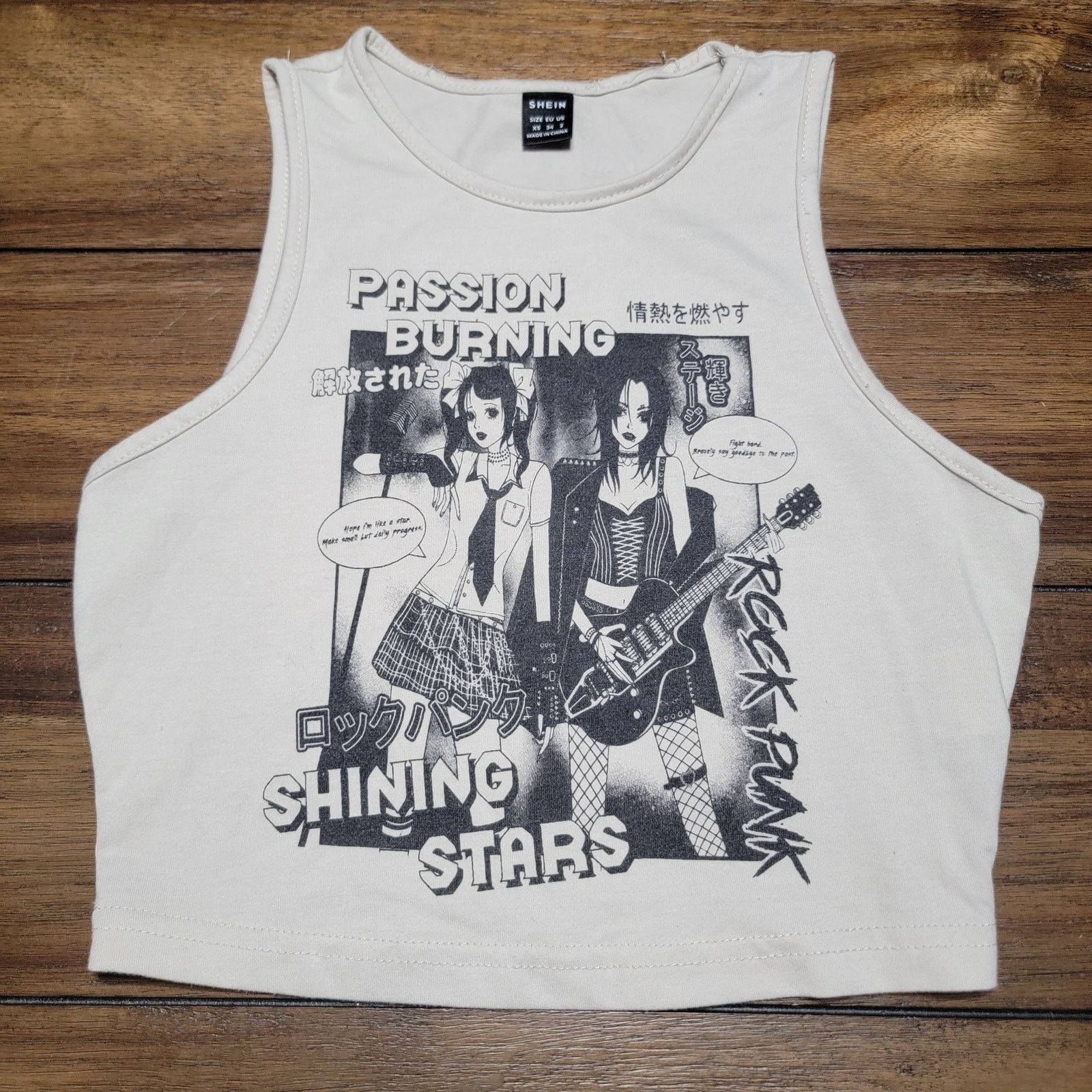 Shein Shein Crop Tank "Passion Burning Shining Stars" -Junior XS Size XS / US 0-2 / IT 36-38 - 1 Thumbnail