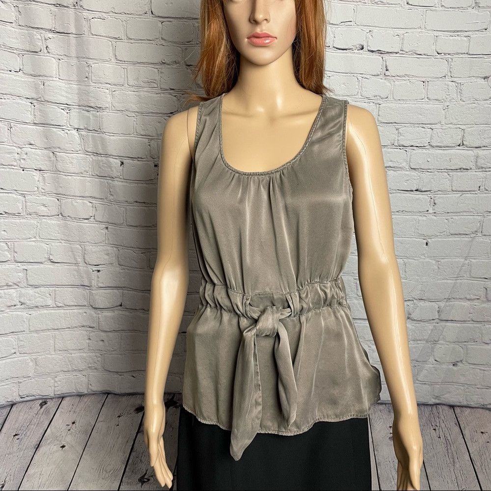 Other Jacob Silk Sleeveless Top Grey Brown Size S Size S / US 4 / IT 40 - 1 Thumbnail