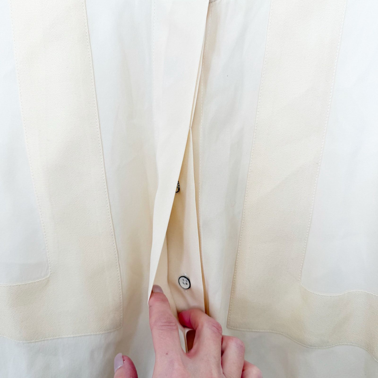 Rag & Bone Rag & Bone Ivory Silk Tuxedo Tail Blouse Sz 10 Size L / US 10 / IT 46 - 5 Thumbnail