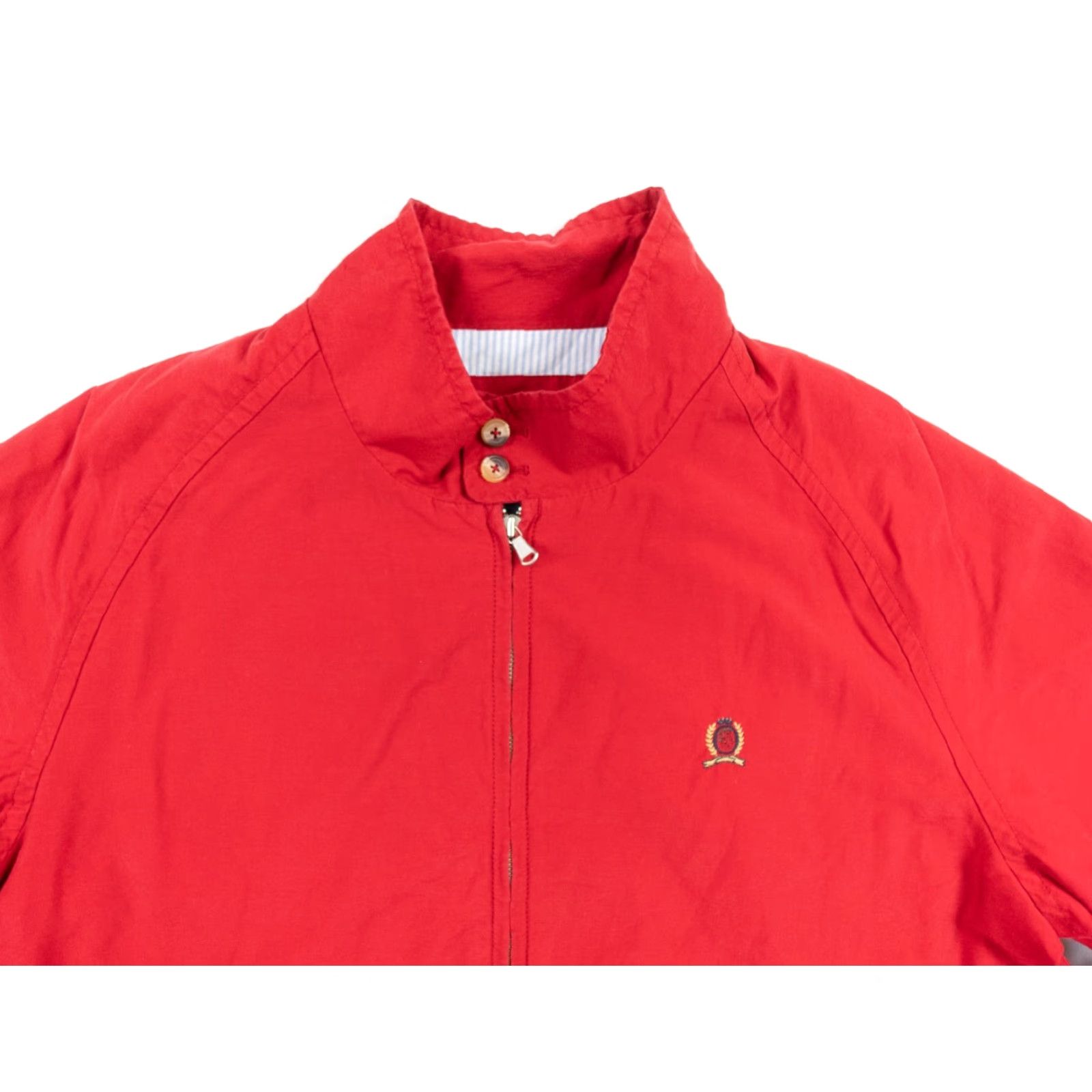 Tommy Hilfiger VINTAGE Tommy Hilfiger Jacket Adult Large Red Full Zip Bomber Outdoor Preppy Mens Size US L / EU 52-54 / 3 - 2 Thumbnail