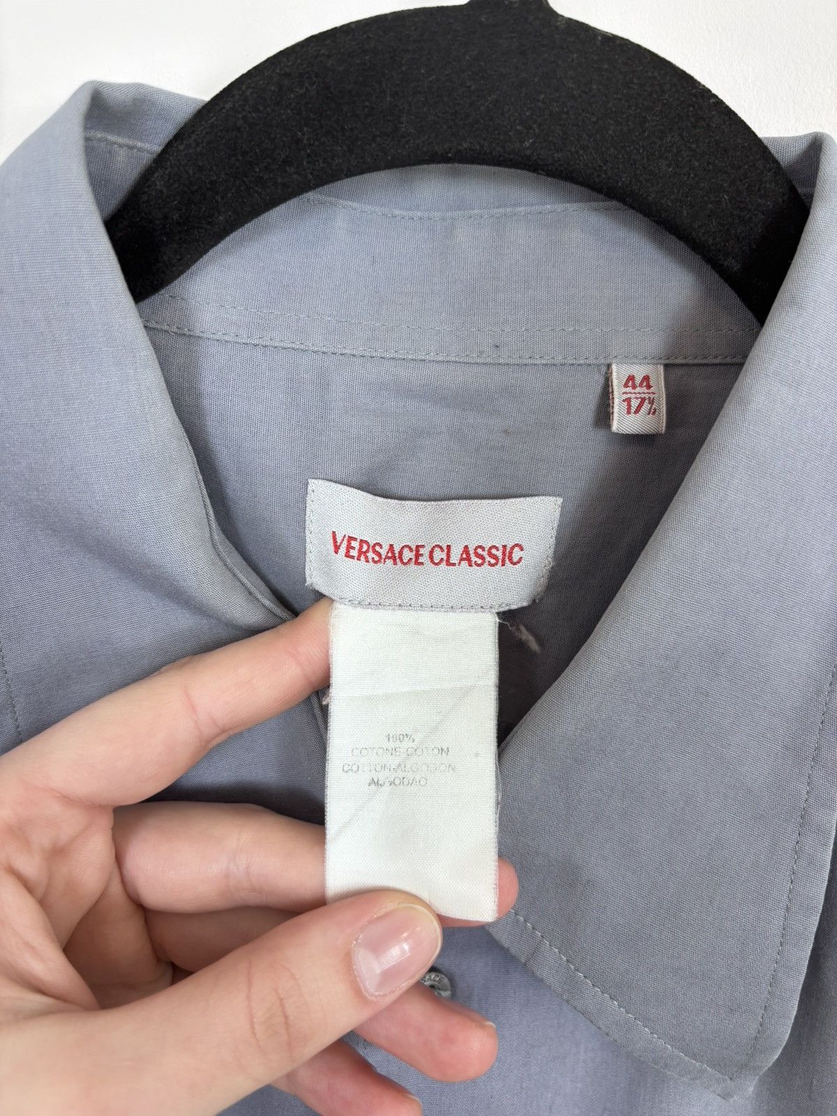 Versace Vintage Versace Classic Men’s Grey Short Sleeve Shirt Size US XL / EU 56 / 4 - 10 Thumbnail