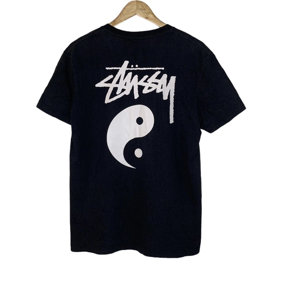 Stussy Stussy Yin Yang Black Tee | Grailed