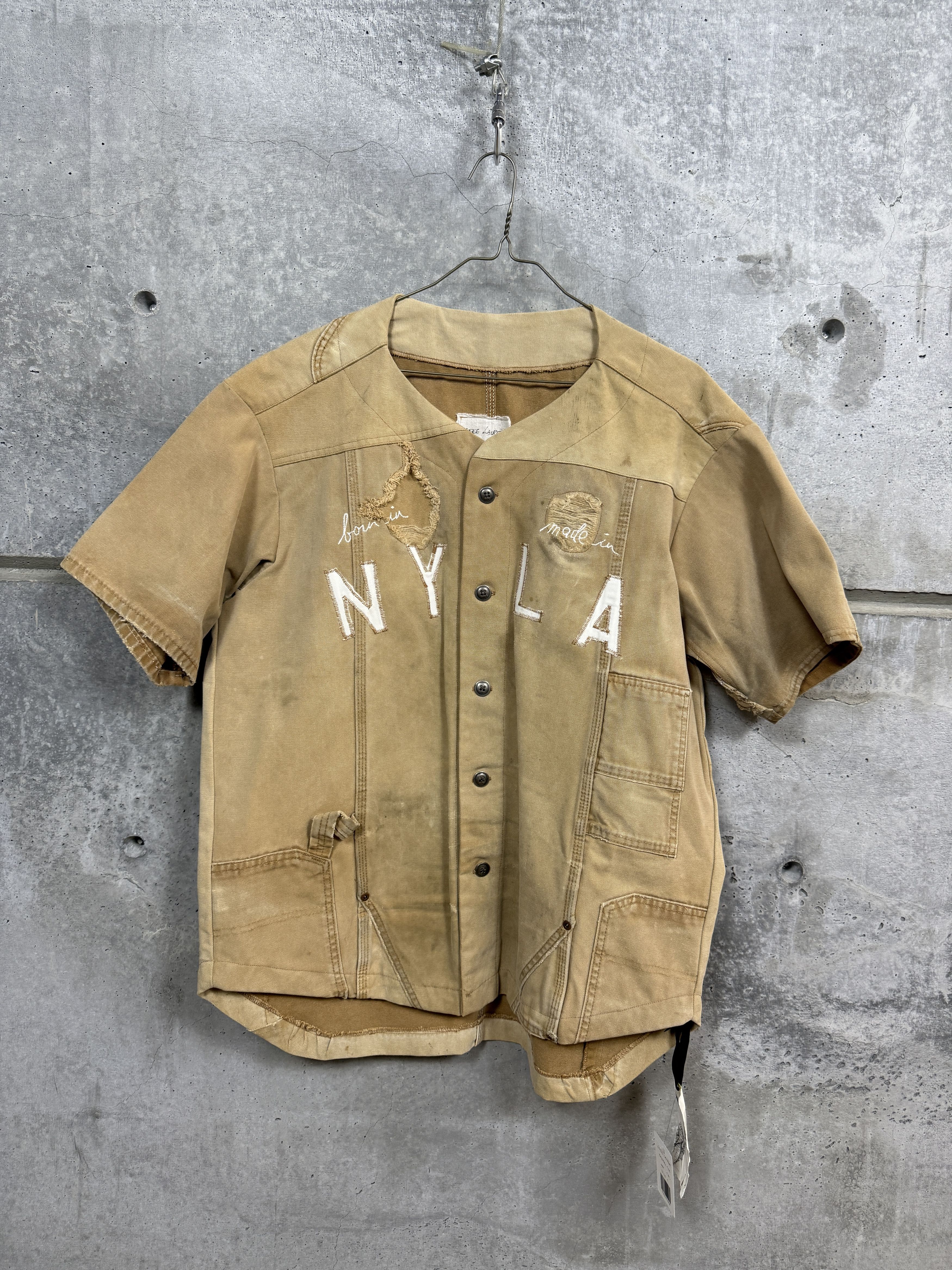 Greg Lauren $1250 Greg Lauren Tan Baseball Shirt Size US L / EU 52-54 / 3 - 7 Thumbnail