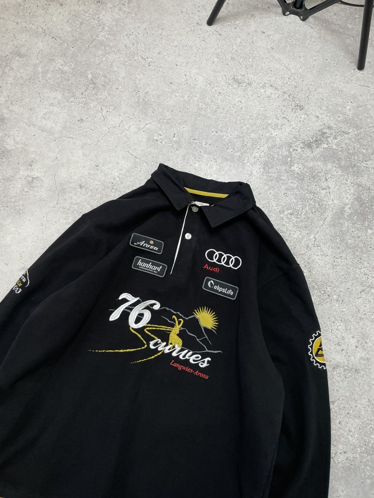 Audi Audi Racing 76 Curves Arusa Classic Car Black Long Sleeve Size US XL / EU 56 / 4 - 4 Thumbnail