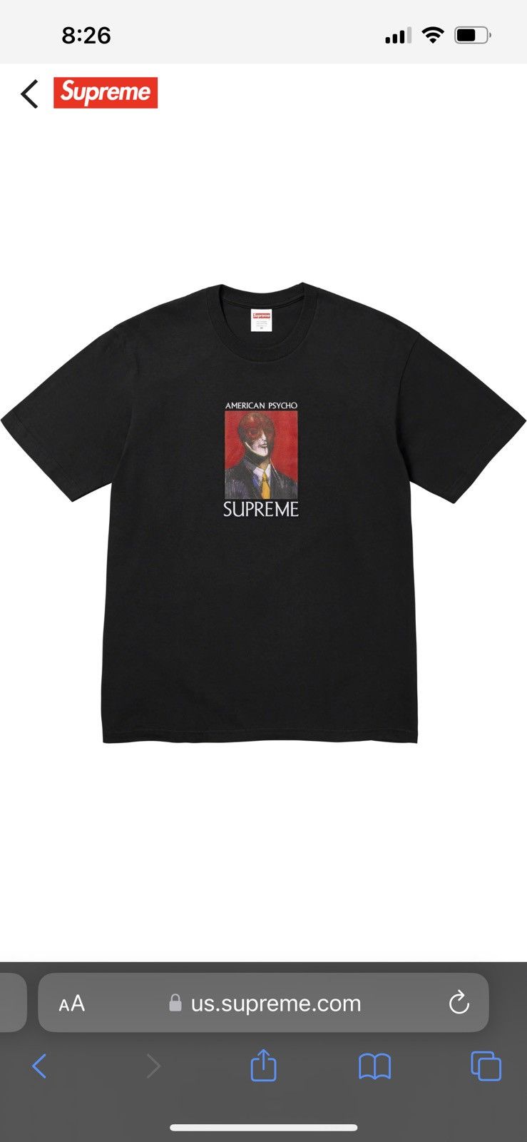 Supreme Supreme American psycho tee Size US XL / EU 56 / 4 - 1 Preview