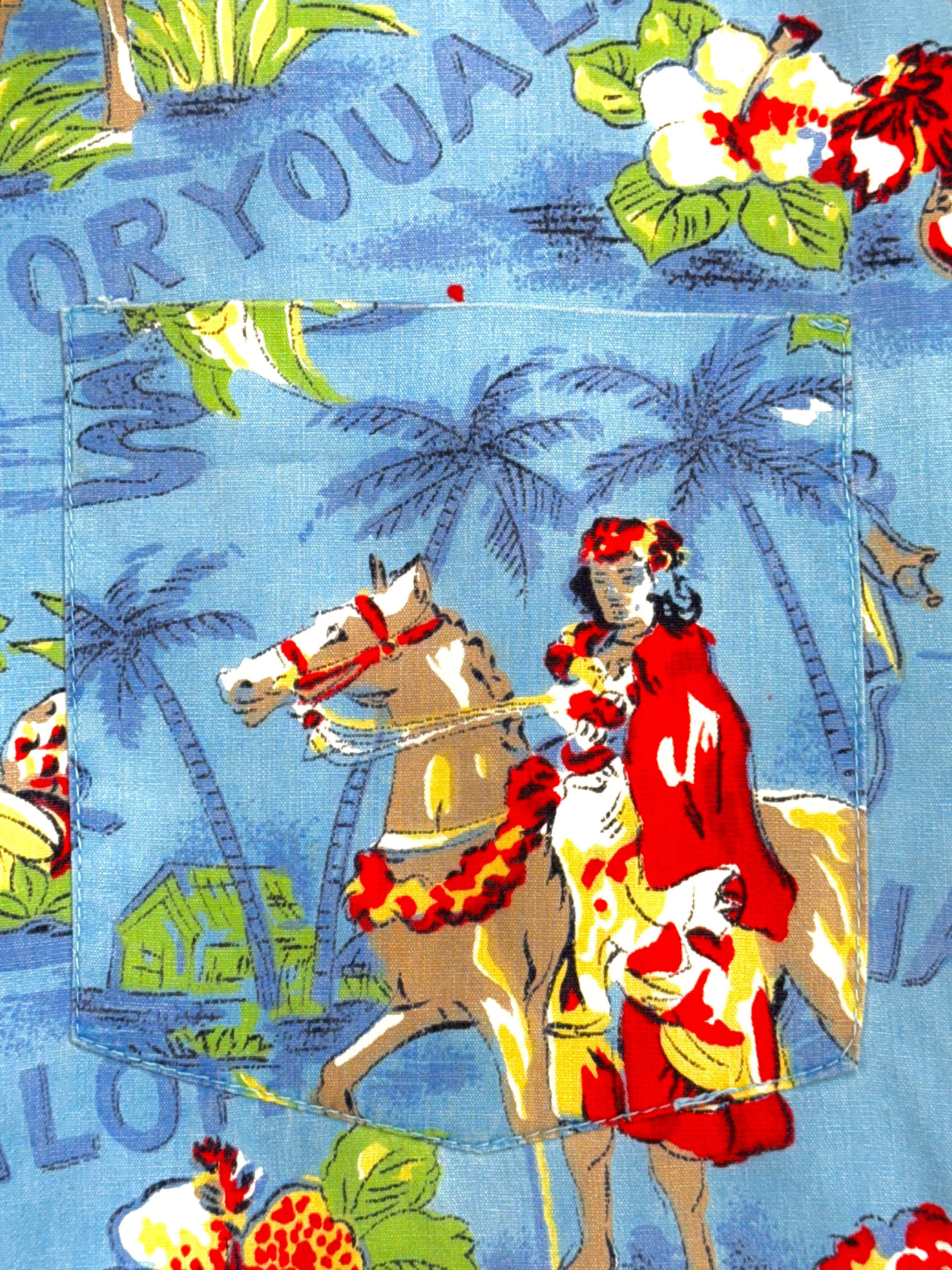 Vintage Aiko original by Alkane Fashions 'Land of Aloha' (G) Size US S / EU 44-46 / 1 - 4 Thumbnail