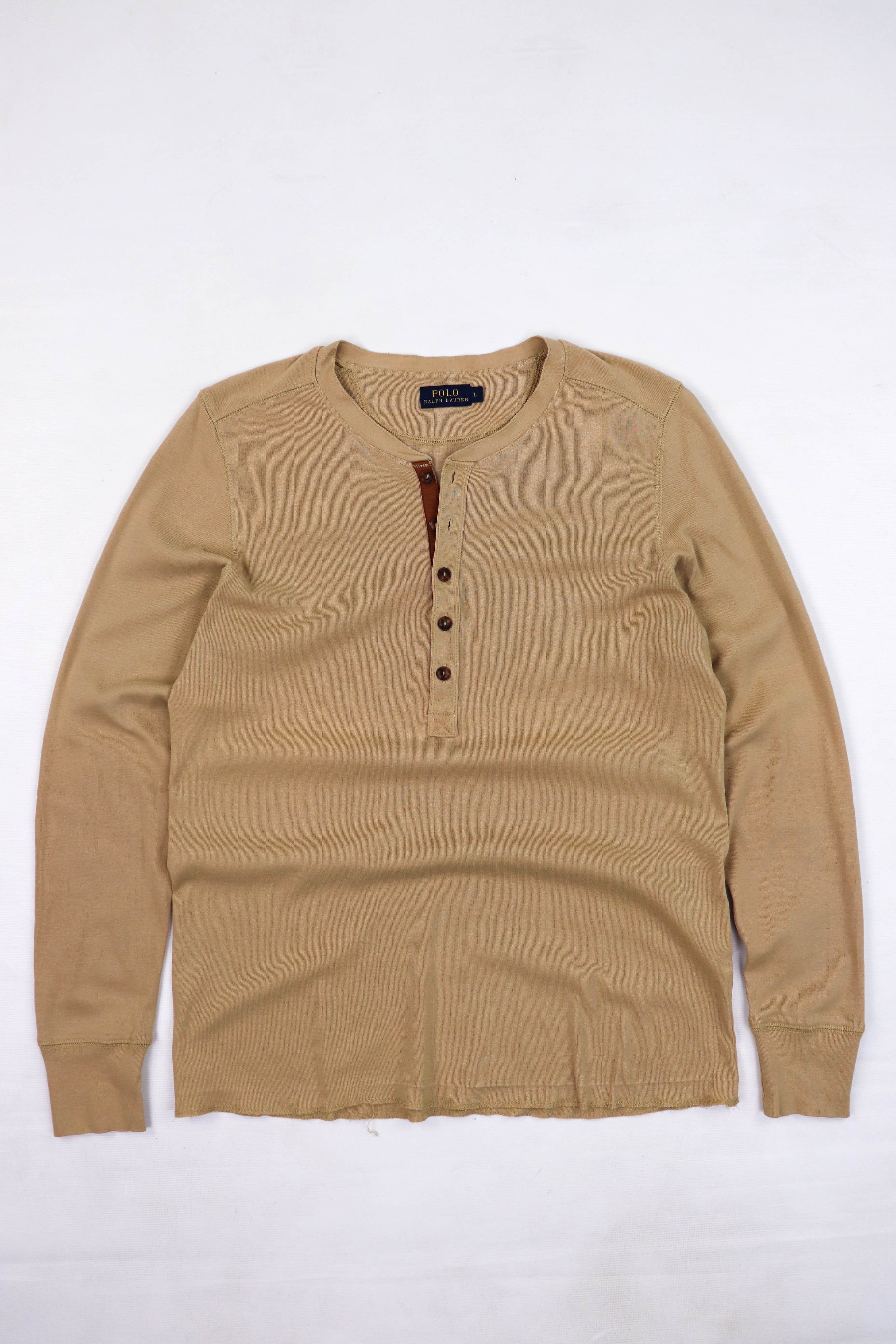 Polo Ralph Lauren Polo Ralph Lauren Beige Leather Elbow Patches Long Sleeve Size US L / EU 52-54 / 3 - 1 Thumbnail