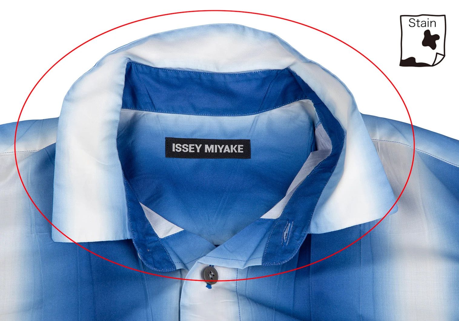 Issey Miyake Gradient Print Pleats Shirt in Blue-White Size US S / EU 44-46 / 1 - 4 Thumbnail
