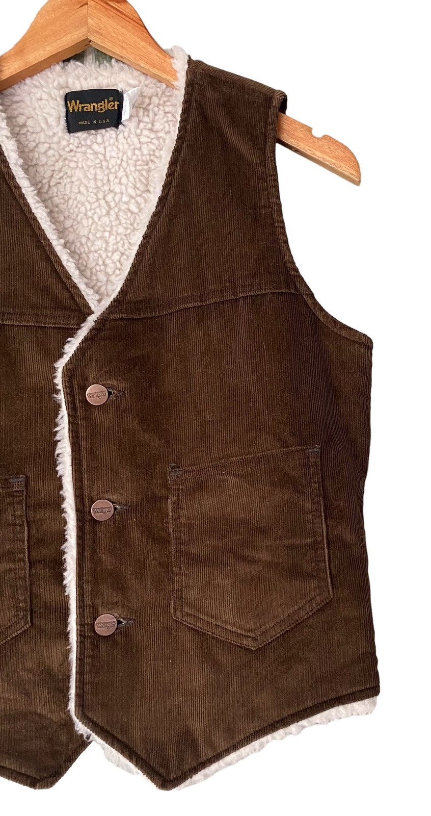 Designer × Vintage × Wrangler Vintage Coudroy Wrangler Vest Button Jacket Winter Size US XS / EU 42 / 0 - 2 Thumbnail