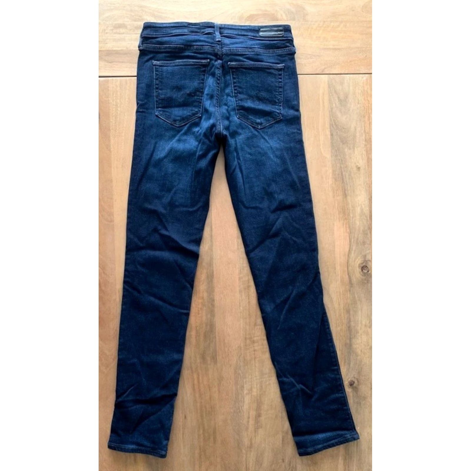 Vintage AG Adriano Goldschmied Jeans Womens 27R Skinny Slim Blue Denim 5-Pocket Inseam 29 in - Retro City Punk USA Logo Rise Mid - Regular Size XS- XXL Size 26" / US 2 / IT 38 - 2 Thumbnail