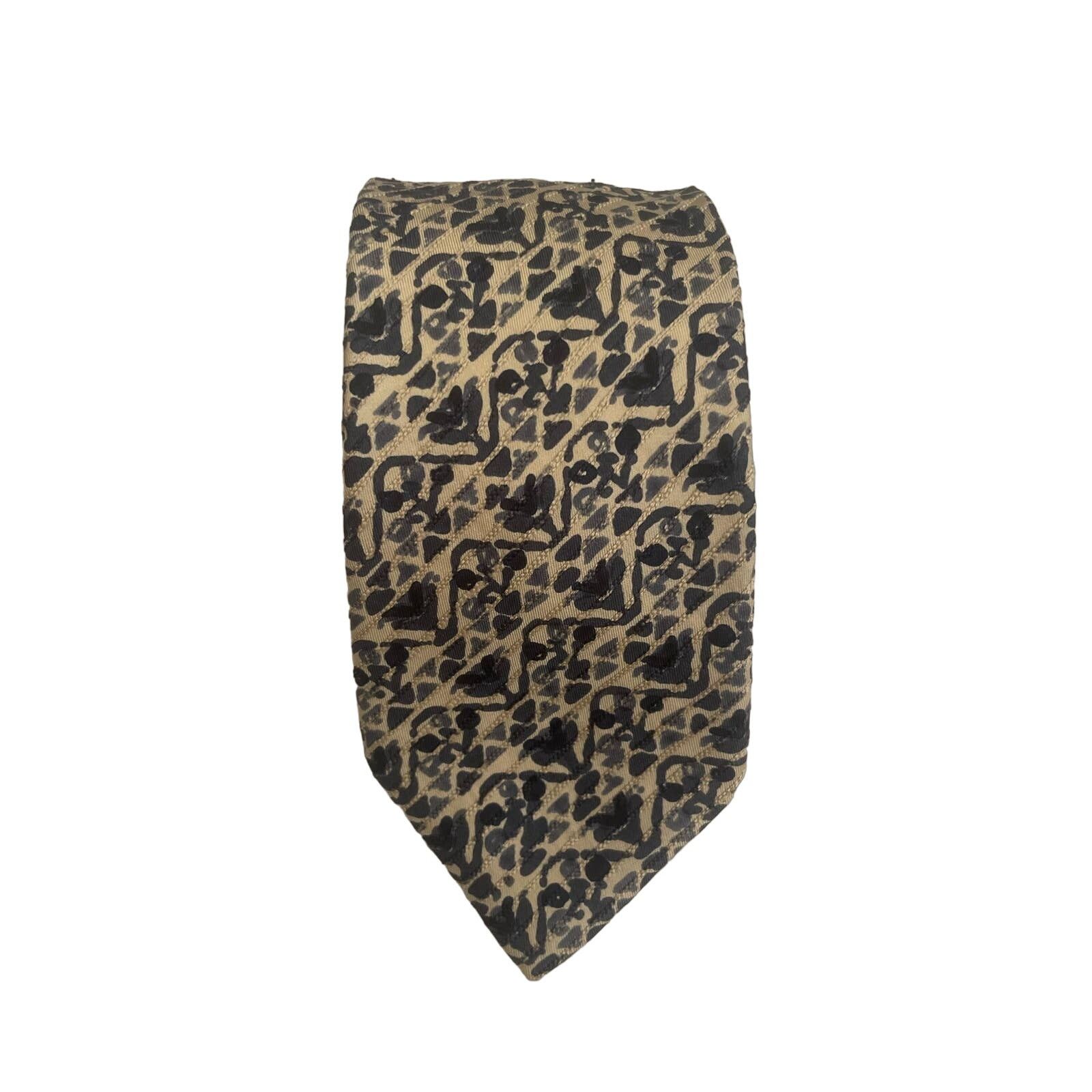 Christian Dior Monsieur Christian Dior Vintage All Over Print Mens Tie 100% Silk 58" Size ONE SIZE - 1 Thumbnail