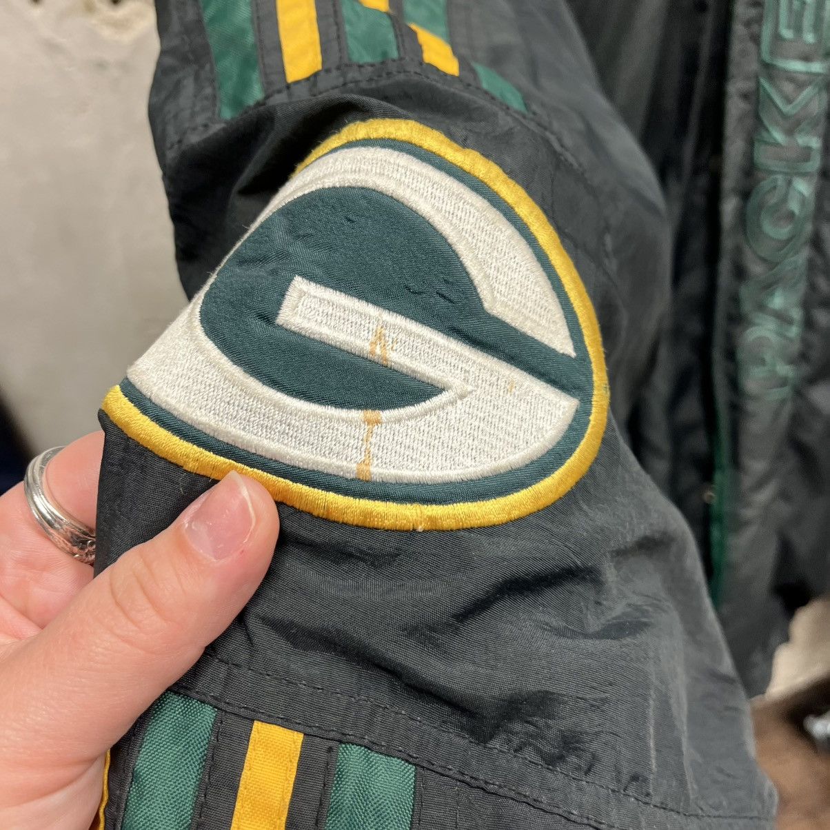 Starter × Vintage Starter Vintage 90s NFL Pro Line Green Bay Packers Coat XL Size US XL / EU 56 / 4 - 4 Thumbnail