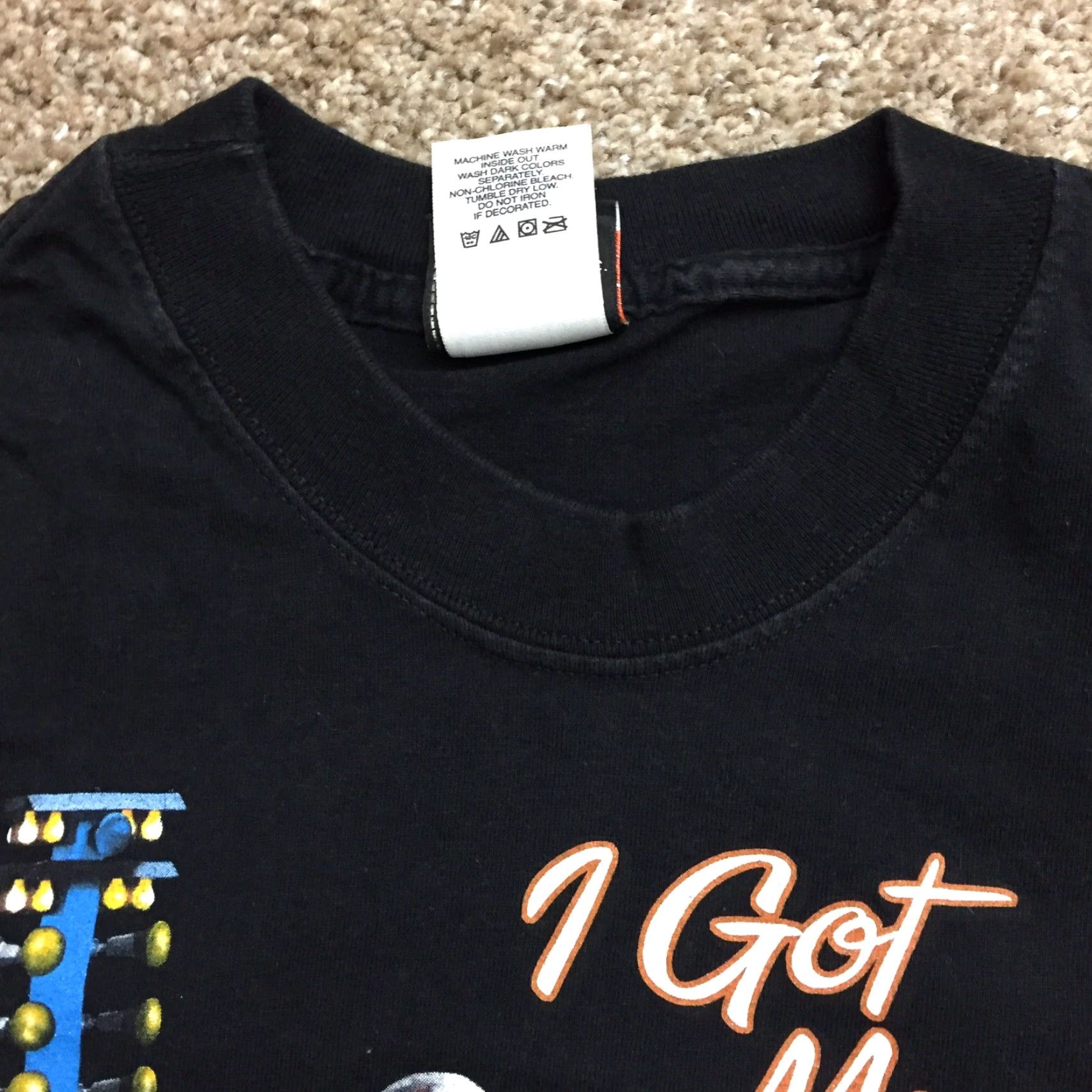 Harley Davidson Harley-Davidson Shirt Mens M Double-Sided Crew Neck USA Made In USA Black Cotton T-Shirt Size US M / EU 48-50 / 2 - 2 Thumbnail