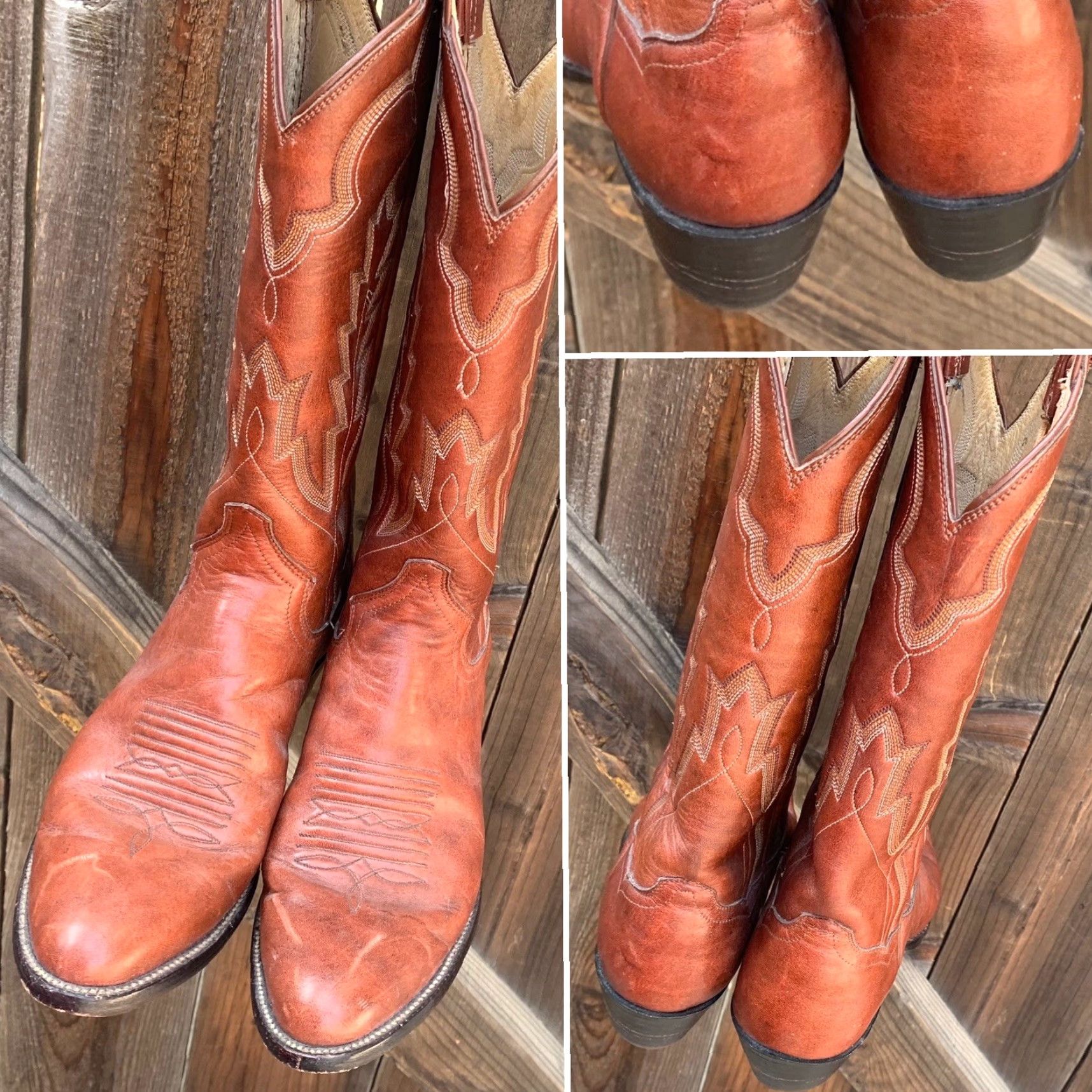 Vintage VINTAGE Panhandle Slim Cowboy Boots Boots Cowgirl Western Hand Crafted 5 1/2 B Brown Leather Mens Ladies? Size US 6 / IT 36 - 5 Thumbnail
