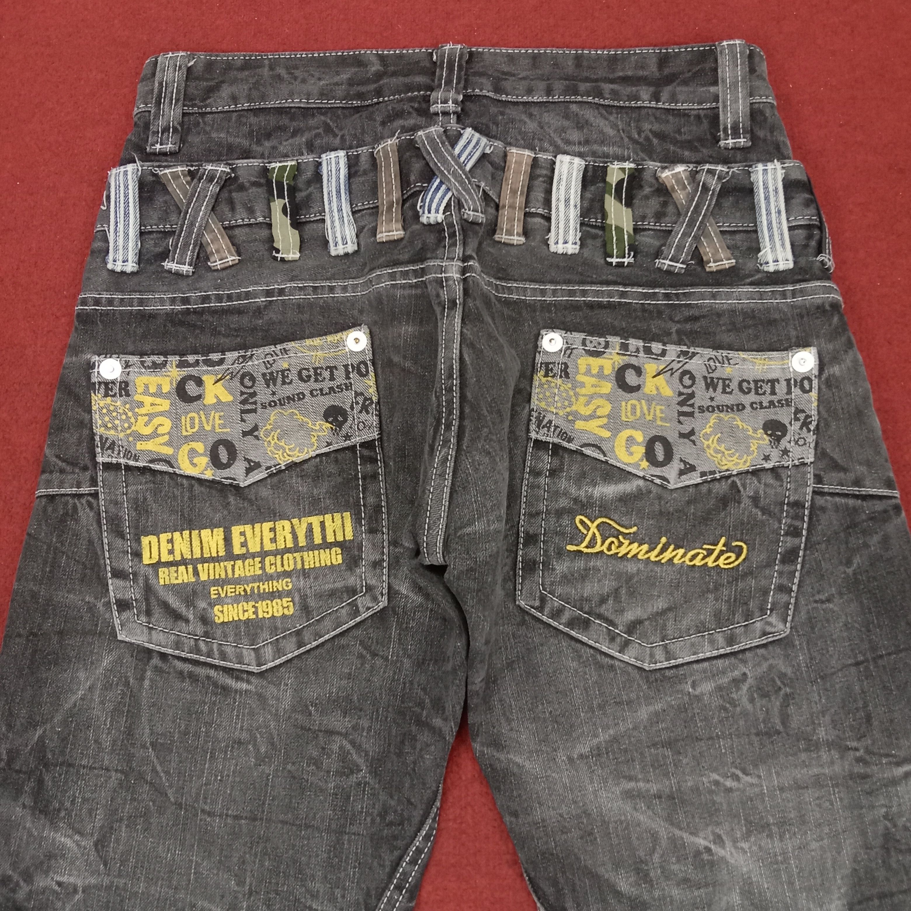 If Six Was Nine × Vintage Dominate Handcrafted Jeans Fashion Style Rare Design Size US 29 - 5 Thumbnail