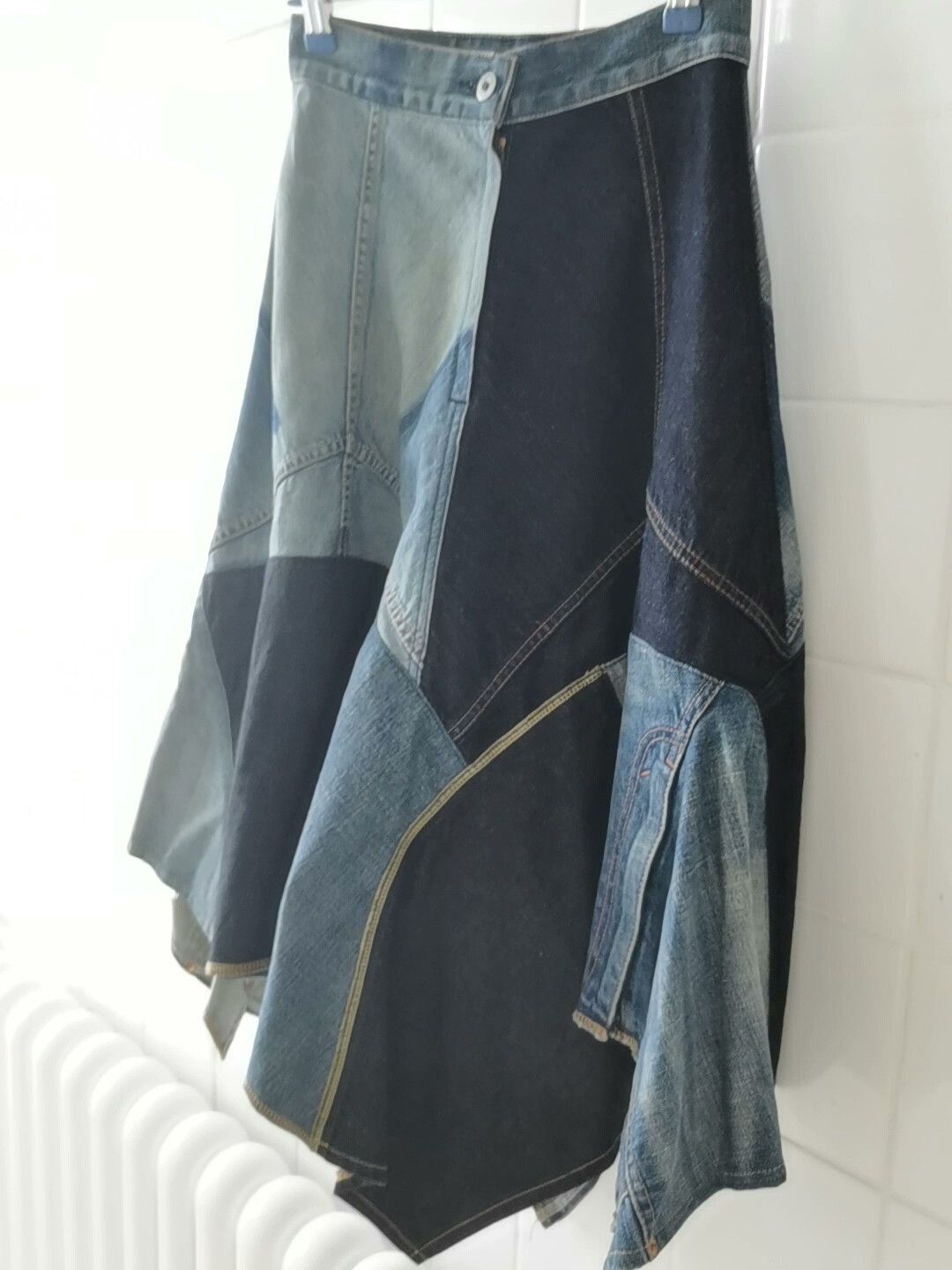 Junya Watanabe unique patchwork denim long skirt Size US 26 / EU 42 - 1 Thumbnail