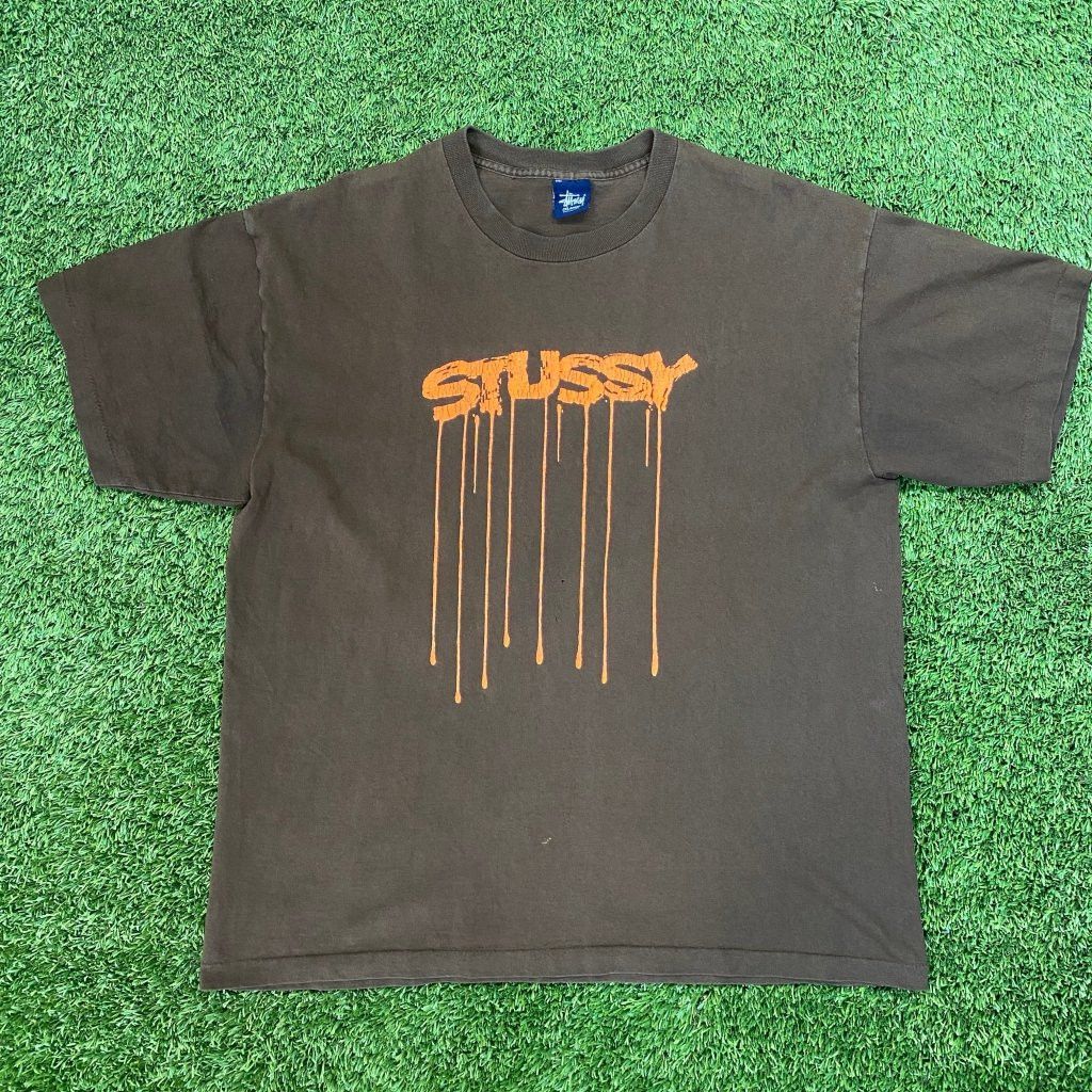 Stussy Vintage Stussy Dripping Graphic Tee 90’s Made in USA Size US XL / EU 56 / 4 - 1 Thumbnail