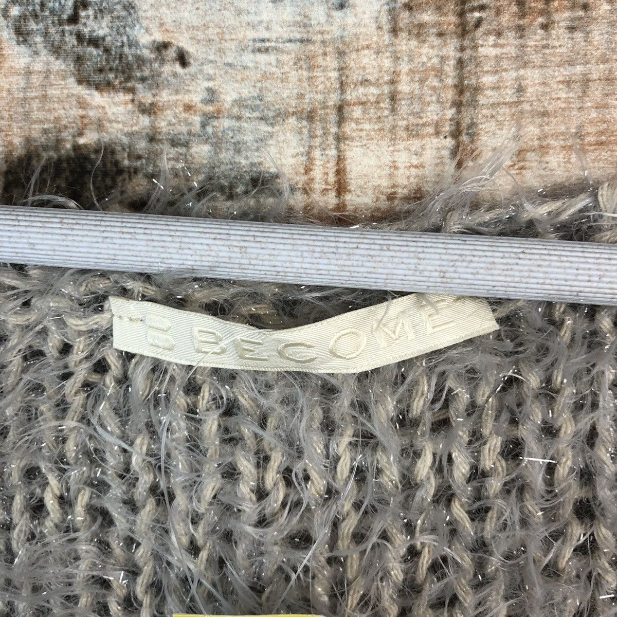 Other Become Grey mohair fur shaggy Cardigan Knitwear #A1318 Size L / US 10 / IT 46 - 10 Thumbnail
