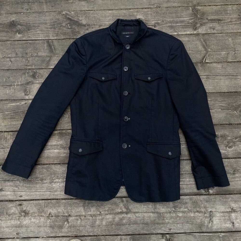John Varvatos FW15 John Varvatos Luxe Cotton Utility Jacket Size 40 Black Size US L / EU 52-54 / 3 - 4 Thumbnail