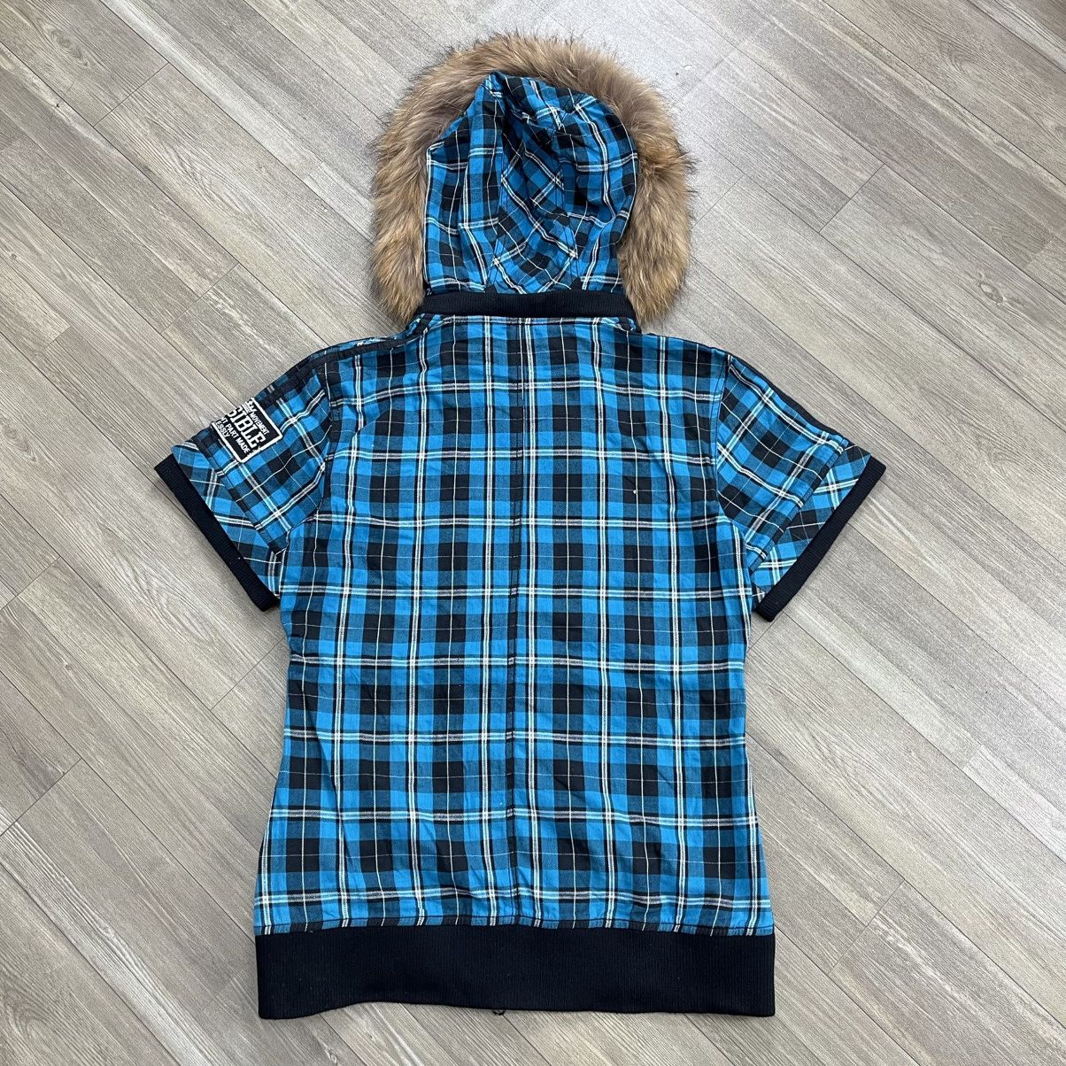 Japanese Brand 2000s Corn Flake Plaid Gothic Grunge Lgb Fur Zip Hoodie Size US S / EU 44-46 / 1 - 15 Thumbnail
