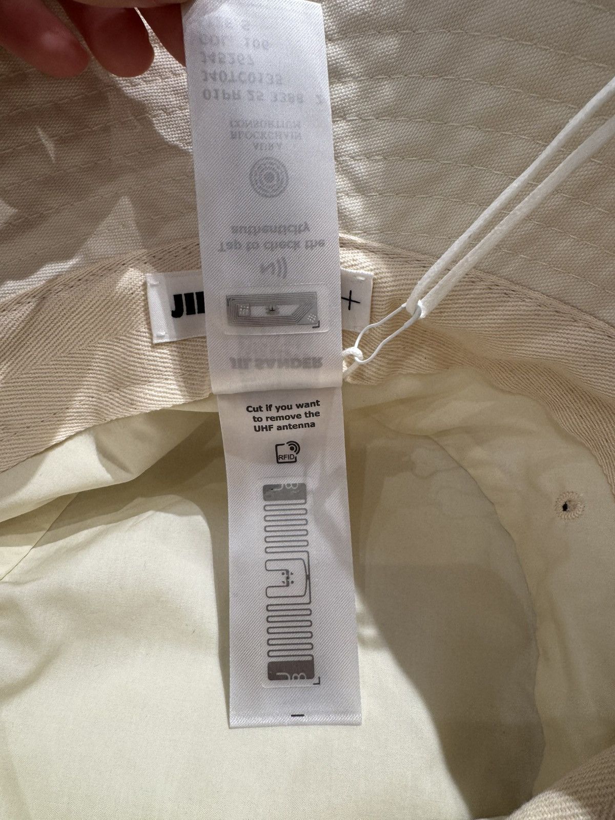 Jil Sander NWT Heavy Organic Cotton Canvans - Eggshell, S Size ONE SIZE - 7 Thumbnail