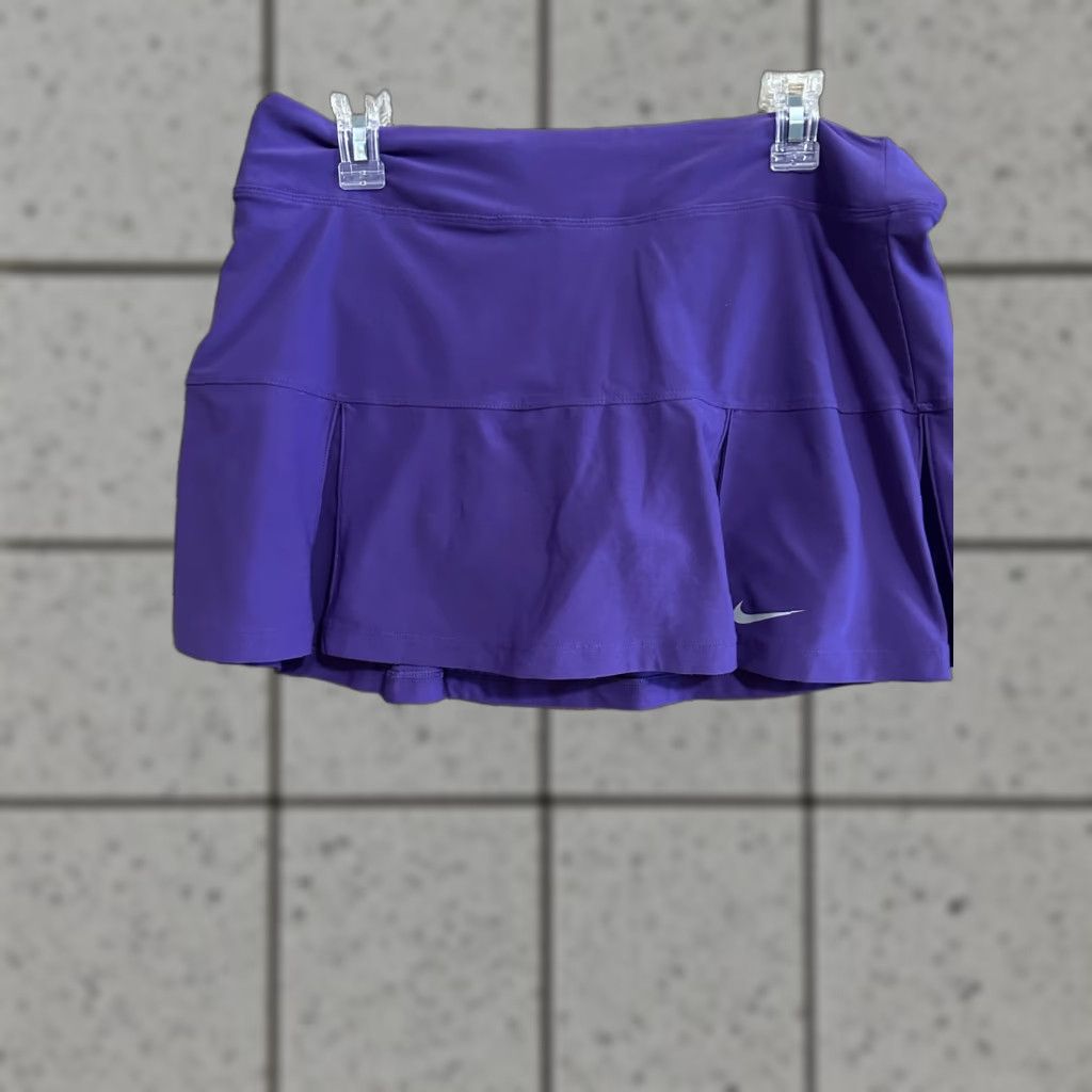 Nike Nike Dri Fit Womens Large Pleated Front Stretch Waist Golf Tennis Skort Purple Size ONE SIZE - 1 Thumbnail