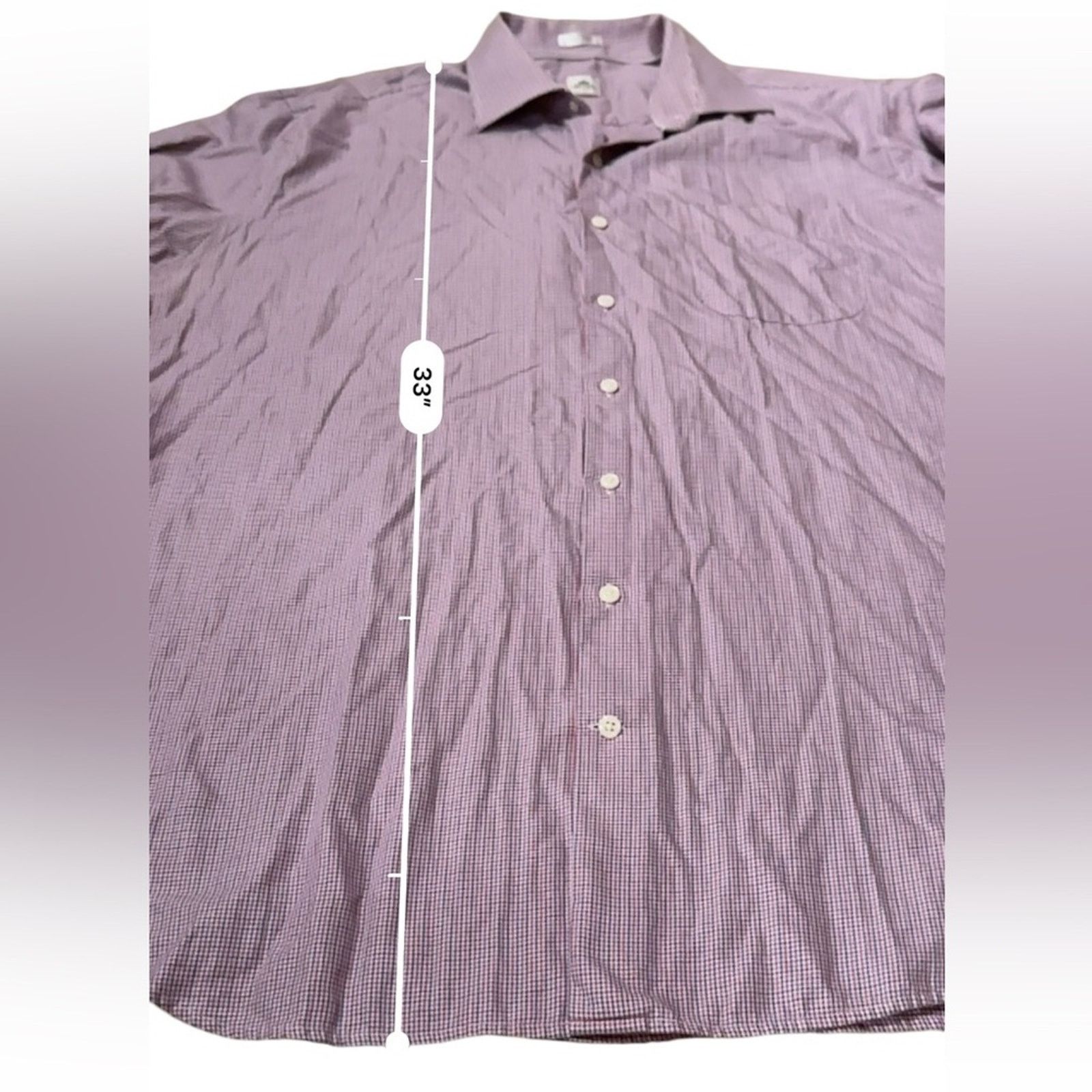 Peter Millar Peter Millar Blue, Red & White Houndstooth Button Down Shirt Size US XL / EU 56 / 4 - 7 Thumbnail
