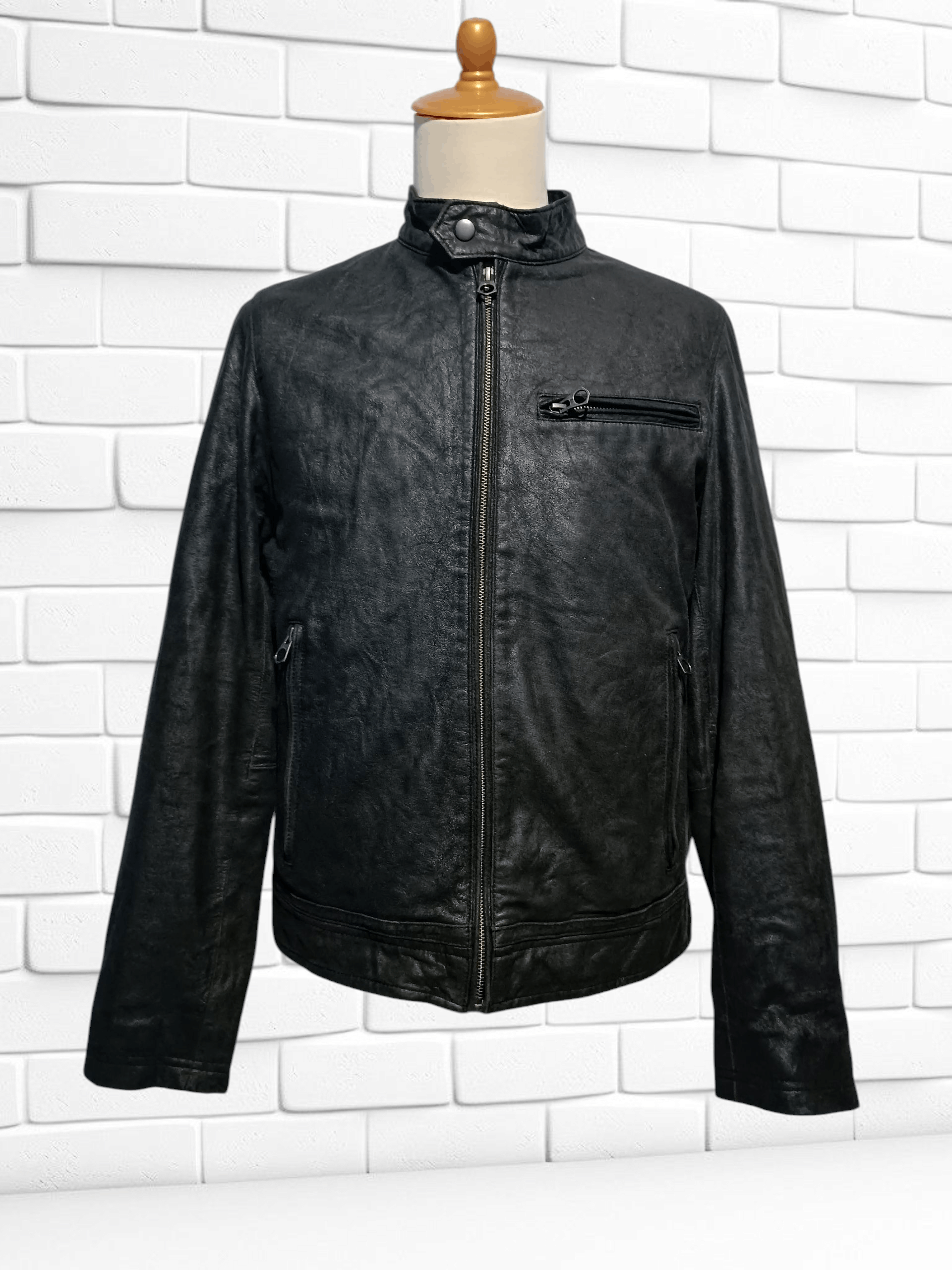 Japanese Brand Vintage Distressed Black Biker Leather Jacket Size US L / EU 52-54 / 3 - 1 Thumbnail