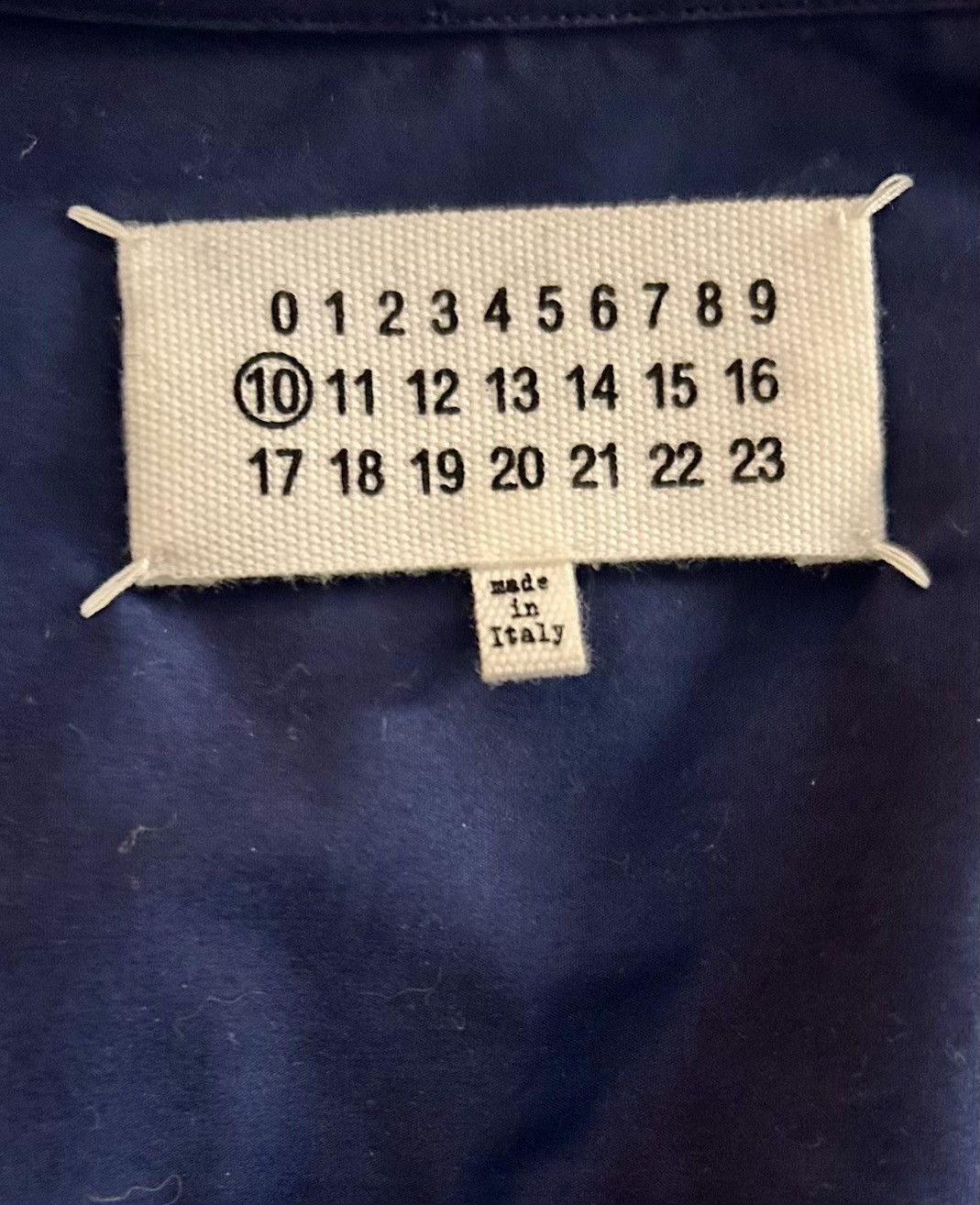 Maison Margiela Line 10 Navy and black dress shirt