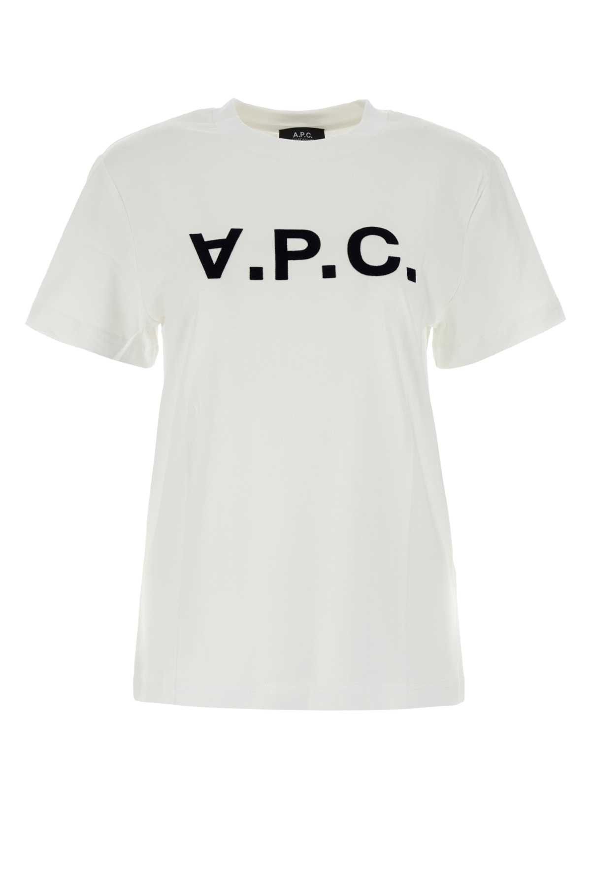 A.P.C. White Cotton T-Shirt Size S / US 4 / IT 40 - 1 Thumbnail
