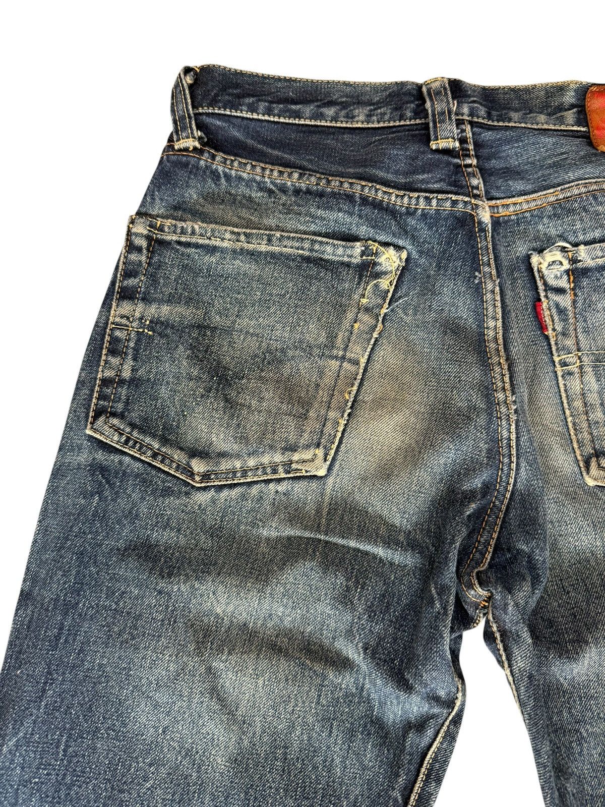 Japanese Brand DENIM PORKY’S JAPAN REDLINE SELVEDGE DISTRESSED JEANS Size US 27 - 14 Thumbnail
