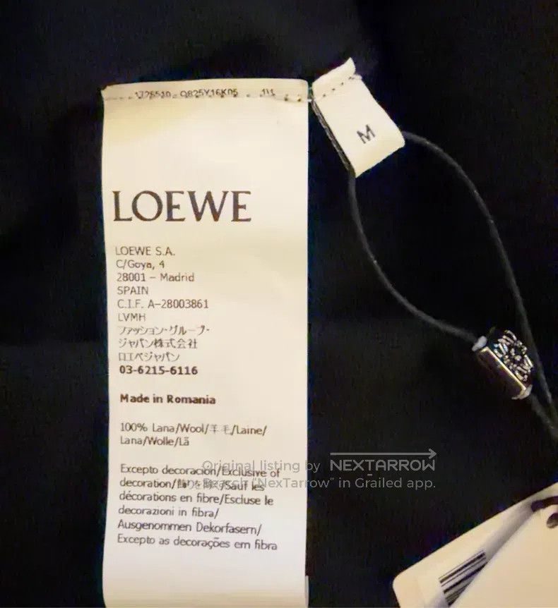 Loewe Loewe Wool knit cardigan, classic style, chest blue embroi Size US M / EU 48-50 / 2 - 6 Thumbnail