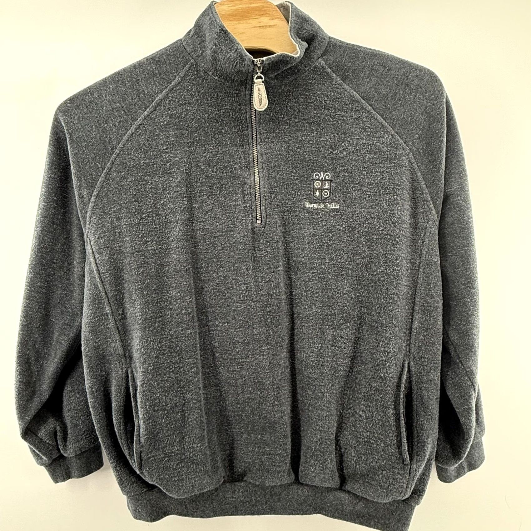 Vintage VTG Straight Down Sweatshirt XL Gray Fleece Pullover 1/2 Zip Mens USA Size US XL / EU 56 / 4 - 3 Thumbnail