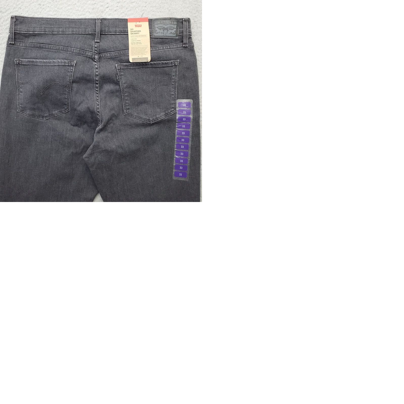 Levi's Levi's 311 Skinny Jeans Women Black Denim Cotton Stretch Mid Rise 33x30 Jeans Womens Regular 33 Modern Size 24" / US 00 / IT 34 - 9 Thumbnail