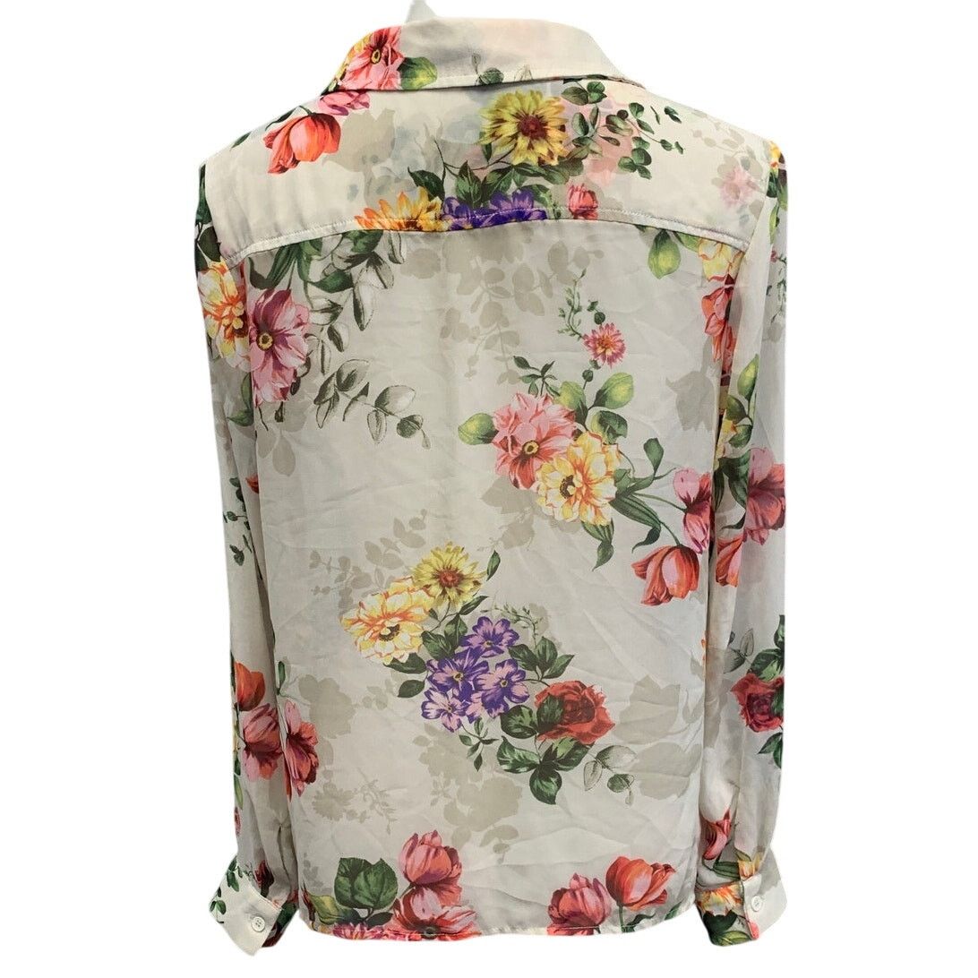 Forever 21 Forever 21 Women Large Floral Button Down Long Sleeve Blouse Size L / US 10 / IT 46 - 4 Thumbnail