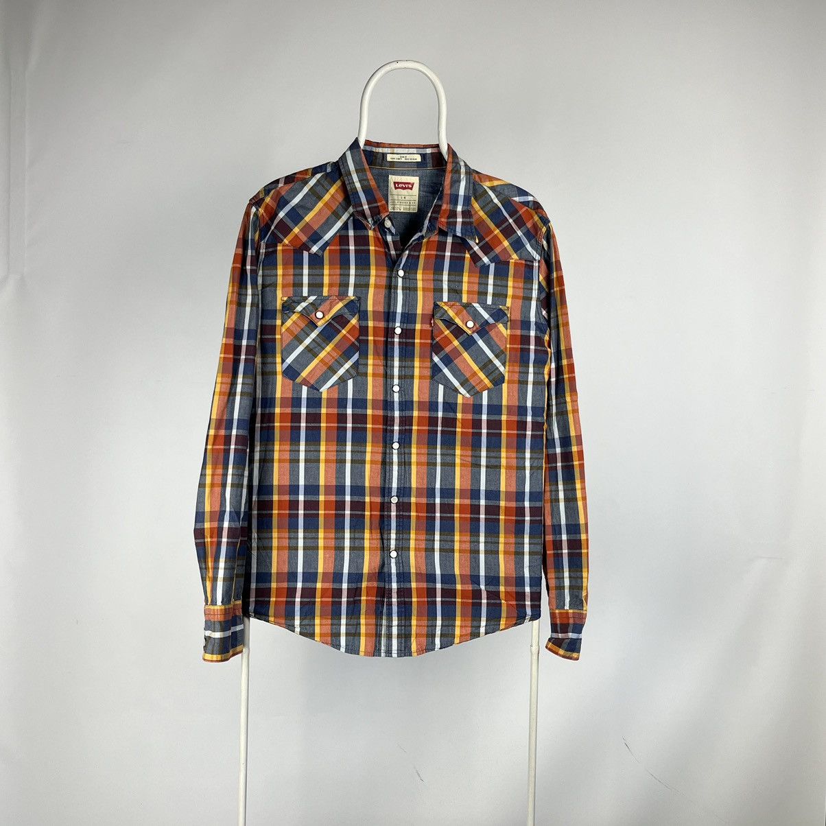 Levi's Levis shirt buckle overshirt slim fit size Large Size US L / EU 52-54 / 3 - 1 Thumbnail