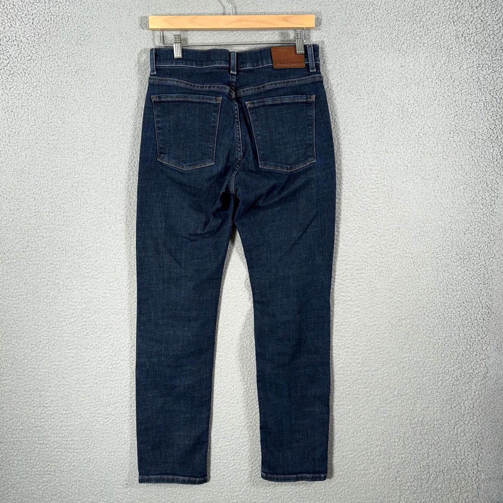 Mott & Bow Mott & Bow Jeans Slim Wooster 30x30 Slim Slim Jeans Mens Blue Dark Wash Denim Stretch Five-Pocket Zip Fly Button Closure Adult Men Size US 30 / EU 46 - 3 Thumbnail