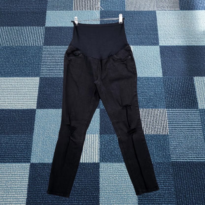 Old Navy Old Navy Maternity Jeans Womens 6S Black Skinny Denim High Rise Rockstar Size 28" / US 6 / IT 42 - 1 Thumbnail