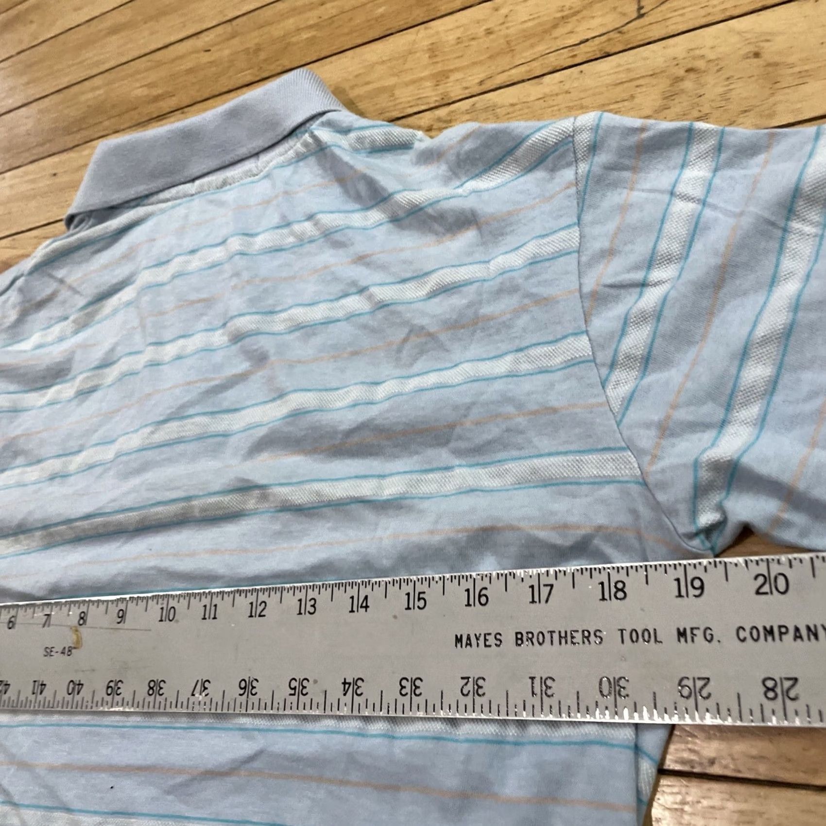 Vintage NEIL MARTIN Polo Shirt Men M Blue Made In Japan Preppy Retro Golf Spread Collar Short Sleeve Striped Pattern Size US M / EU 48-50 / 2 - 7 Thumbnail