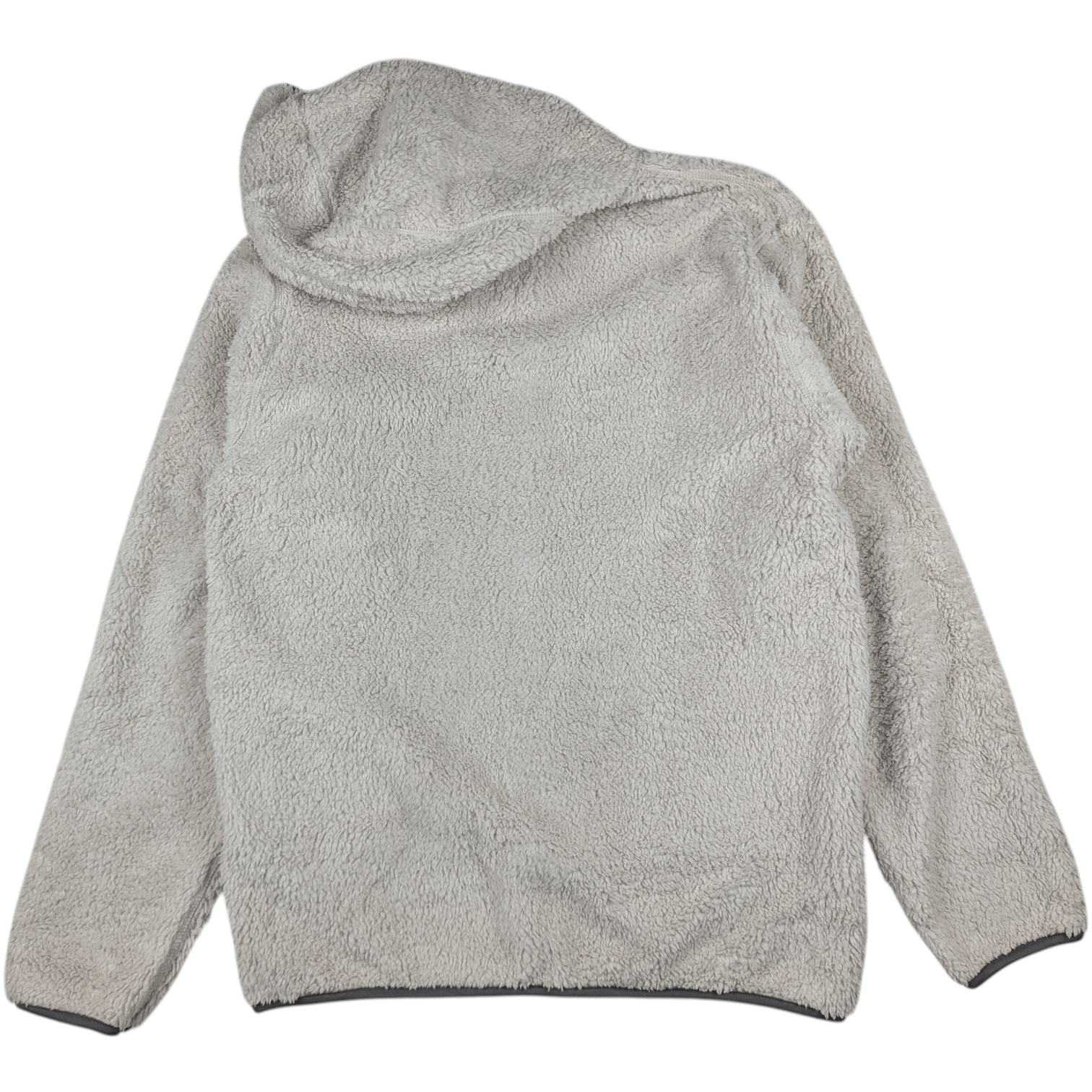 Japanese Brand Y2k UNIQLO Zipper Up Reversible Grey Beige Fleece Hoodie Size US M / EU 48-50 / 2 - 18 Thumbnail