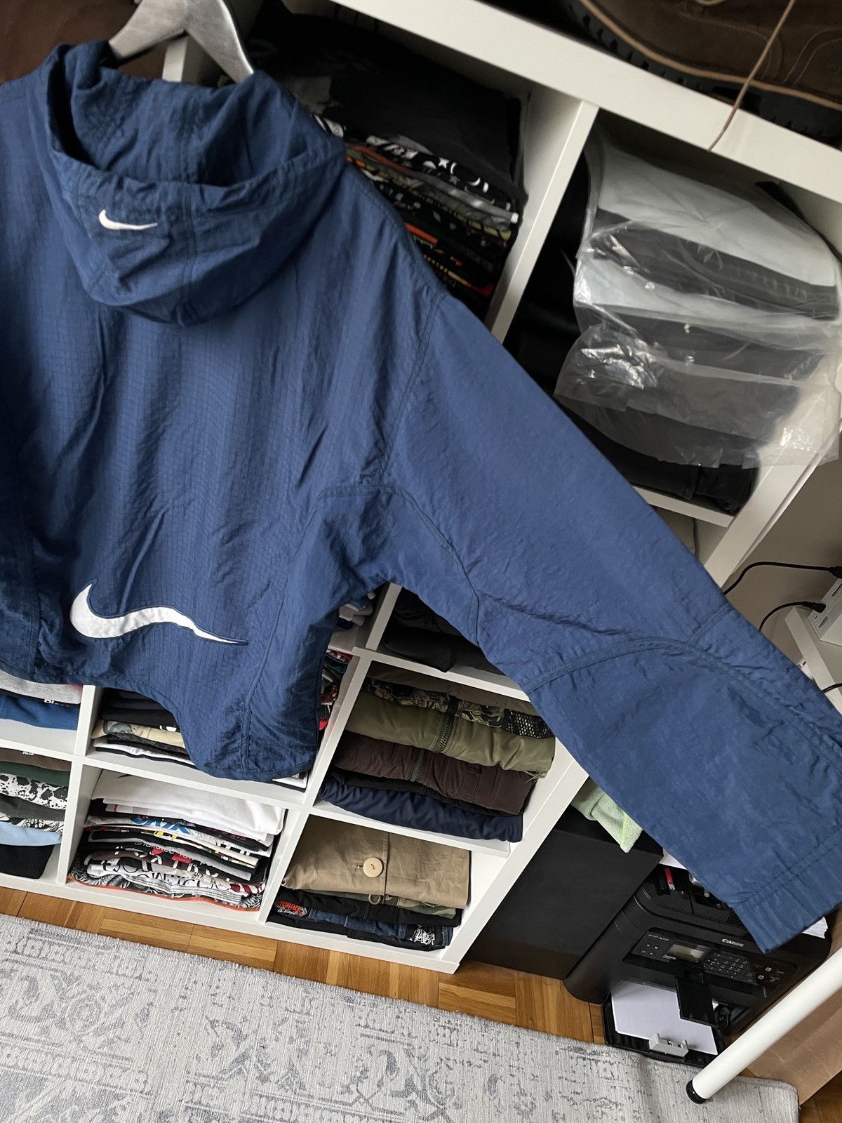 Japanese Brand Nike Vintage Track Jacket Big Swoosh Drill Japanese Cropped Size US M / EU 48-50 / 2 - 5 Thumbnail