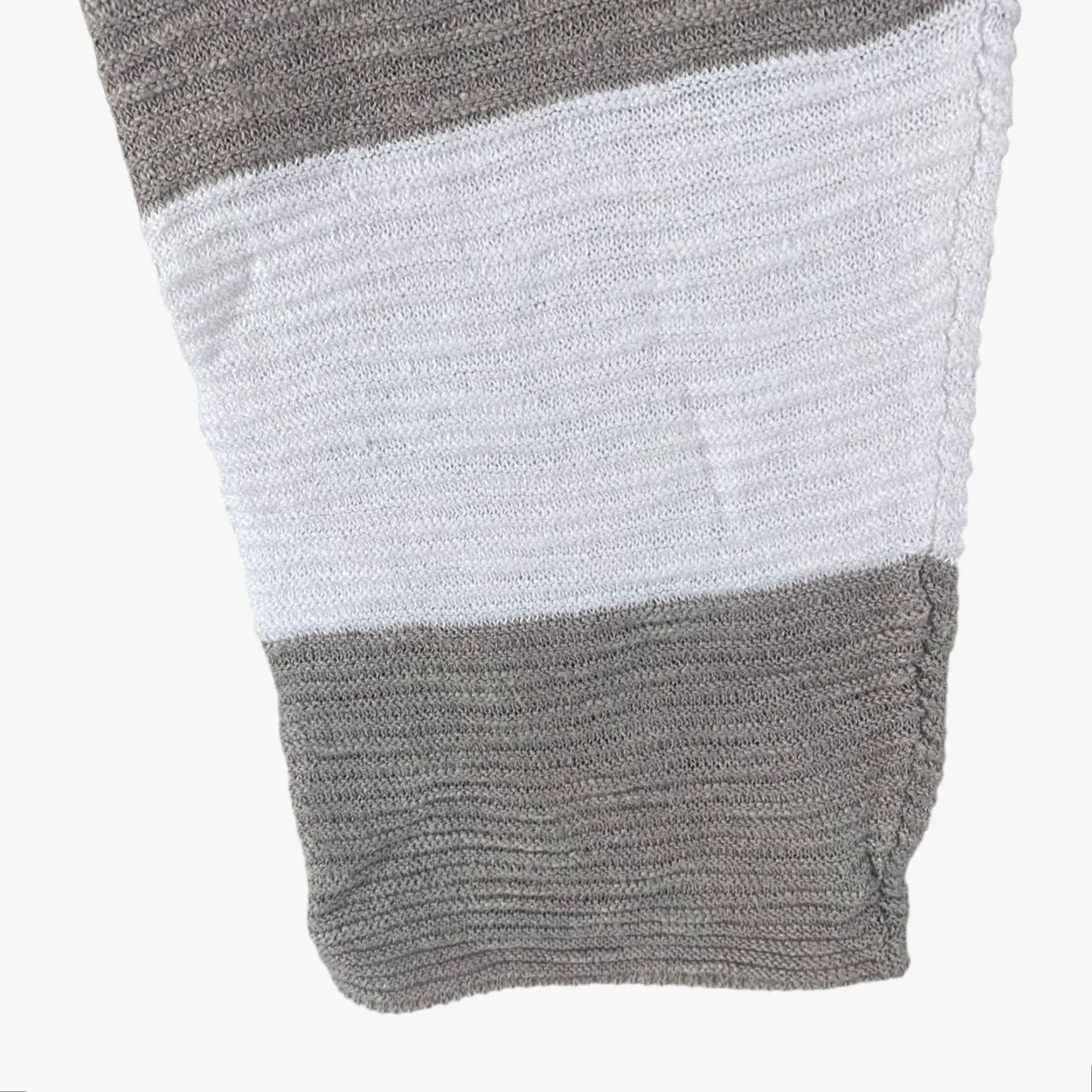 Eileen Fisher Eileen Fisher Women's Blouse Shirt Long Sleeve Organic Linen Cotton Striped Bateau Neck Large White Size L / US 10 / IT 46 - 7 Thumbnail