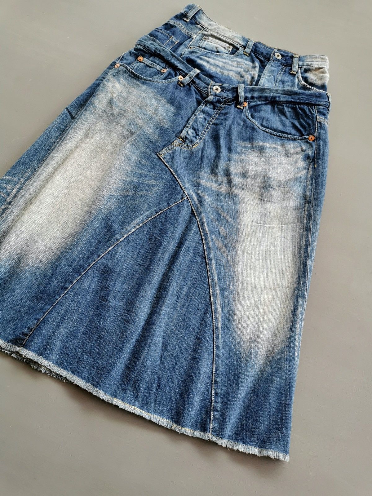 Journal Standard × Schott Asymmetrical Journal Standard Double Waist Midi Skirt Size 28" / US 6 / IT 42 - 6 Thumbnail