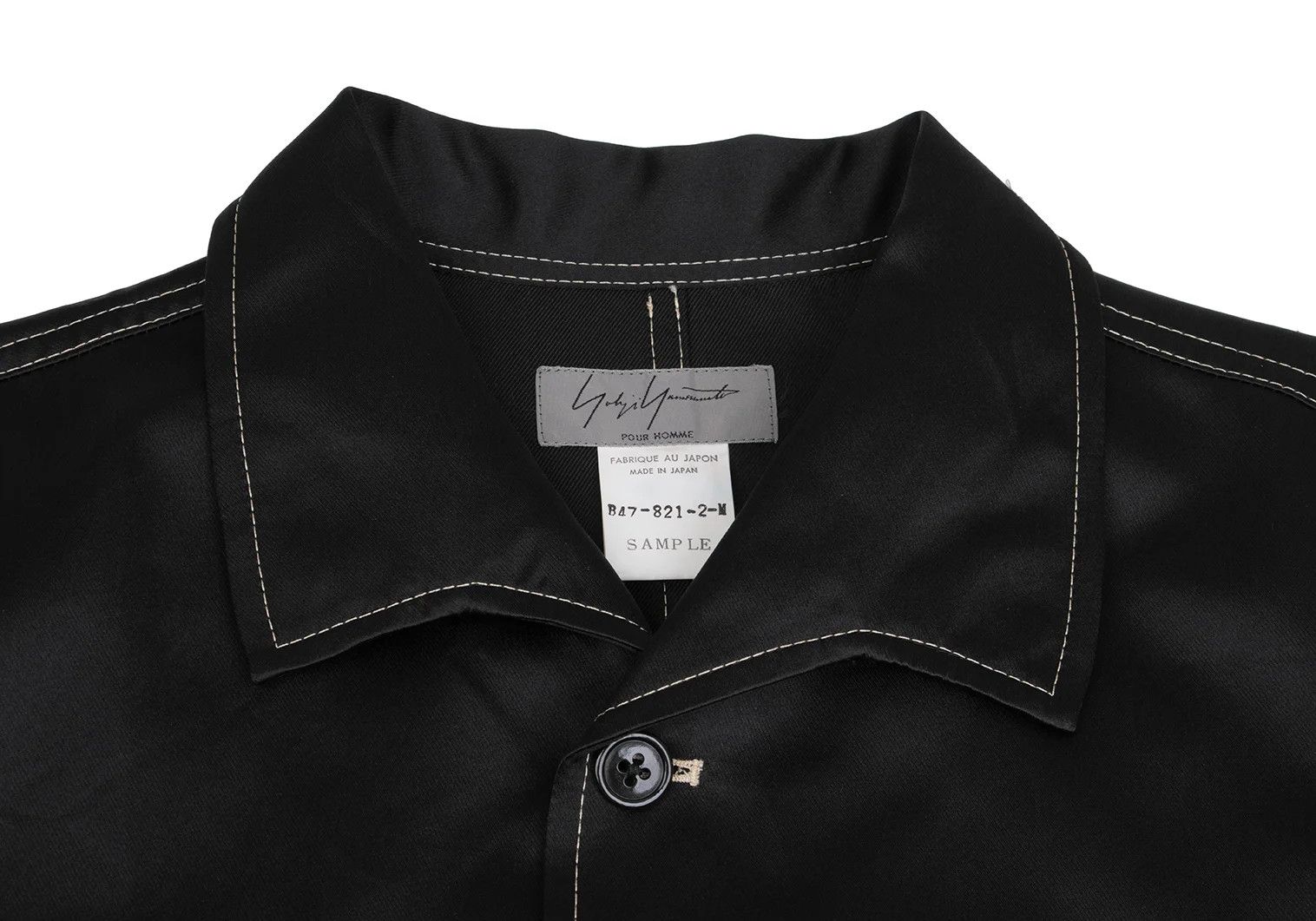 Yohji Yamamoto Yohji Yamamoto Knit Panel Glossy Shirt Jacket Size US M / EU 48-50 / 2 - 4 Thumbnail