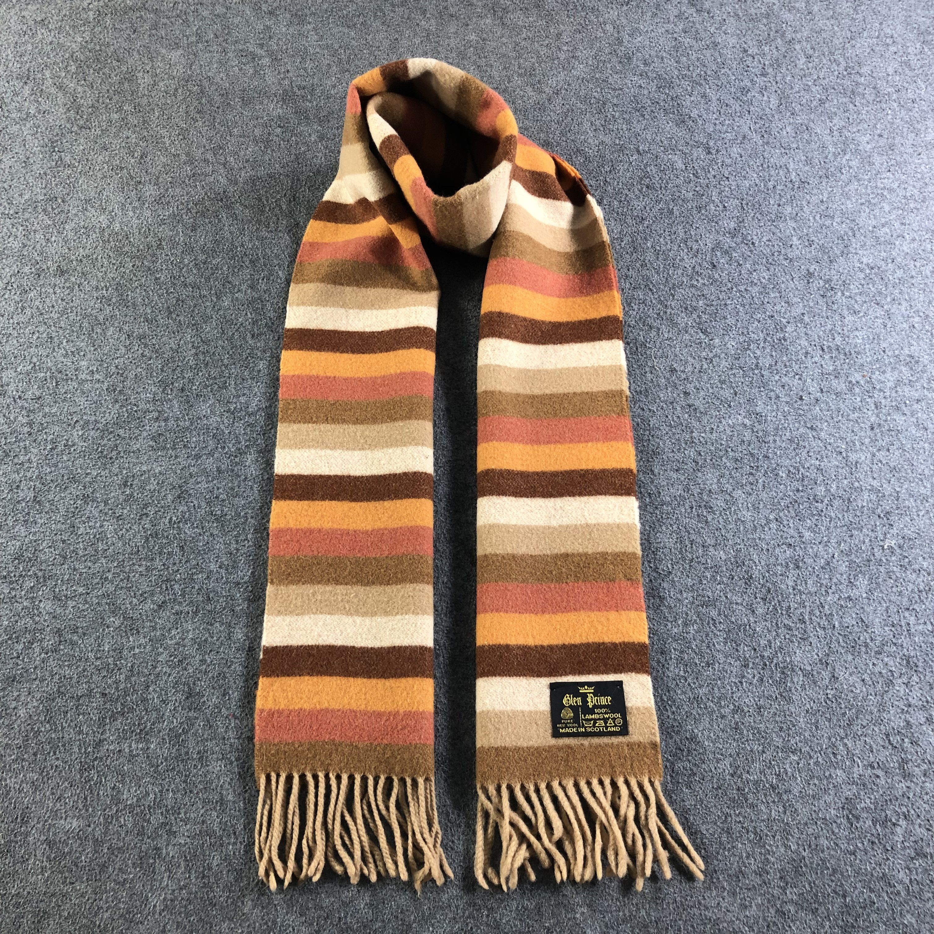 Vintage Glen Prince Striped Wool Scarf Muffler V1864 Size ONE SIZE - 1 Thumbnail