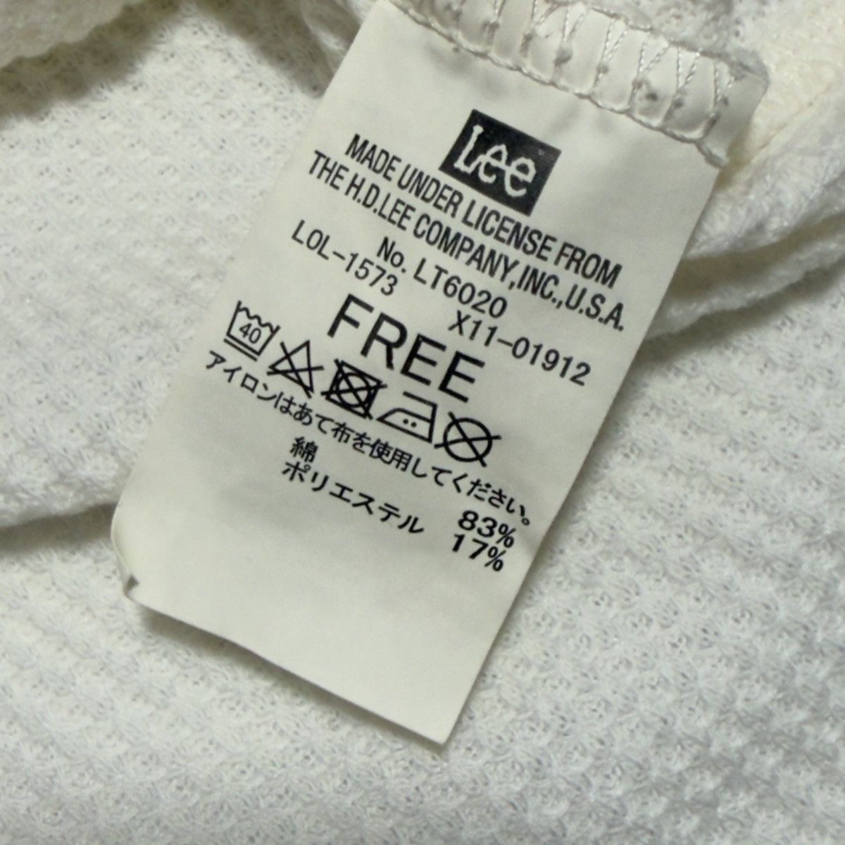 Lee Lee x Discoat Japan Waffle Knit Boxy Tee Women FREE 22x24 Size ONE SIZE - 5 Thumbnail